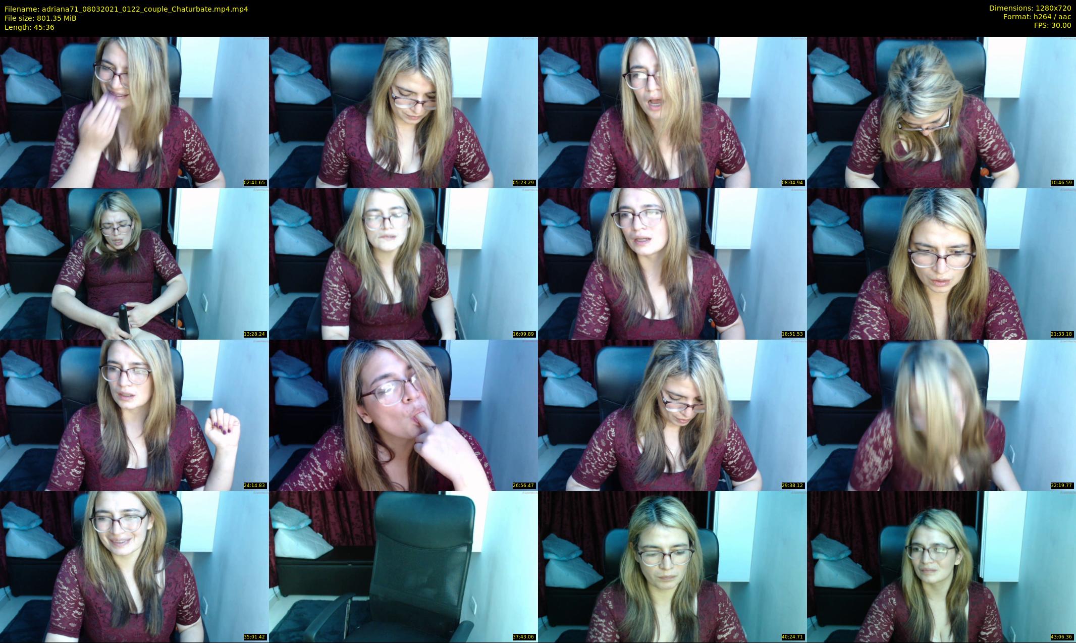 adriana71 — 46 minute Chaturbate couple cam show recording, 720p, Mar 8, 2021
