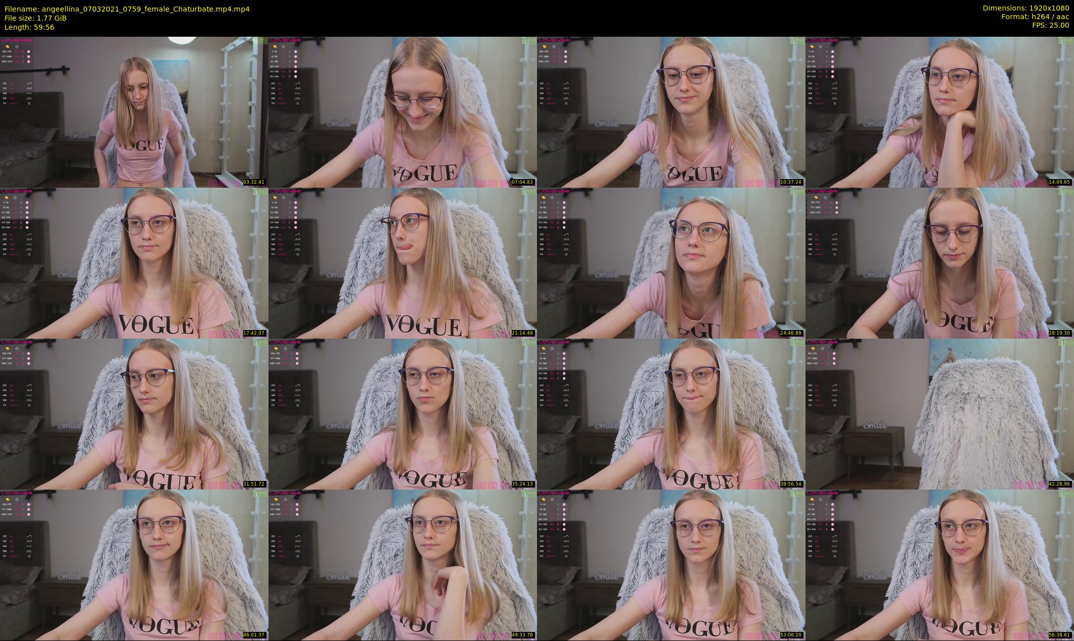 angeellina — 60 minute Chaturbate female cam show recording, 1080p, Mar 7, 2021
