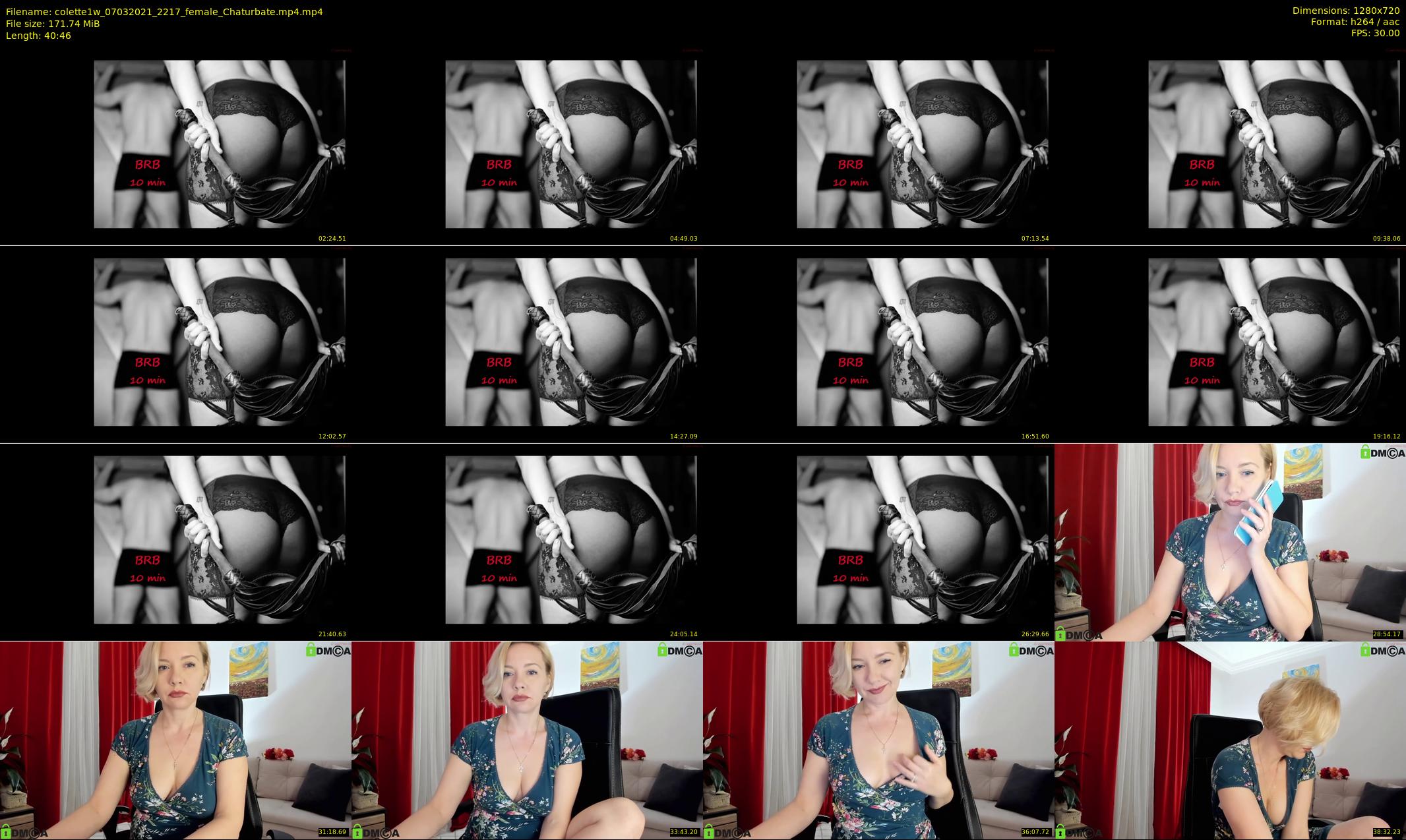 colette1w — 41 minute Chaturbate female cam show recording, 720p, Mar 7, 2021