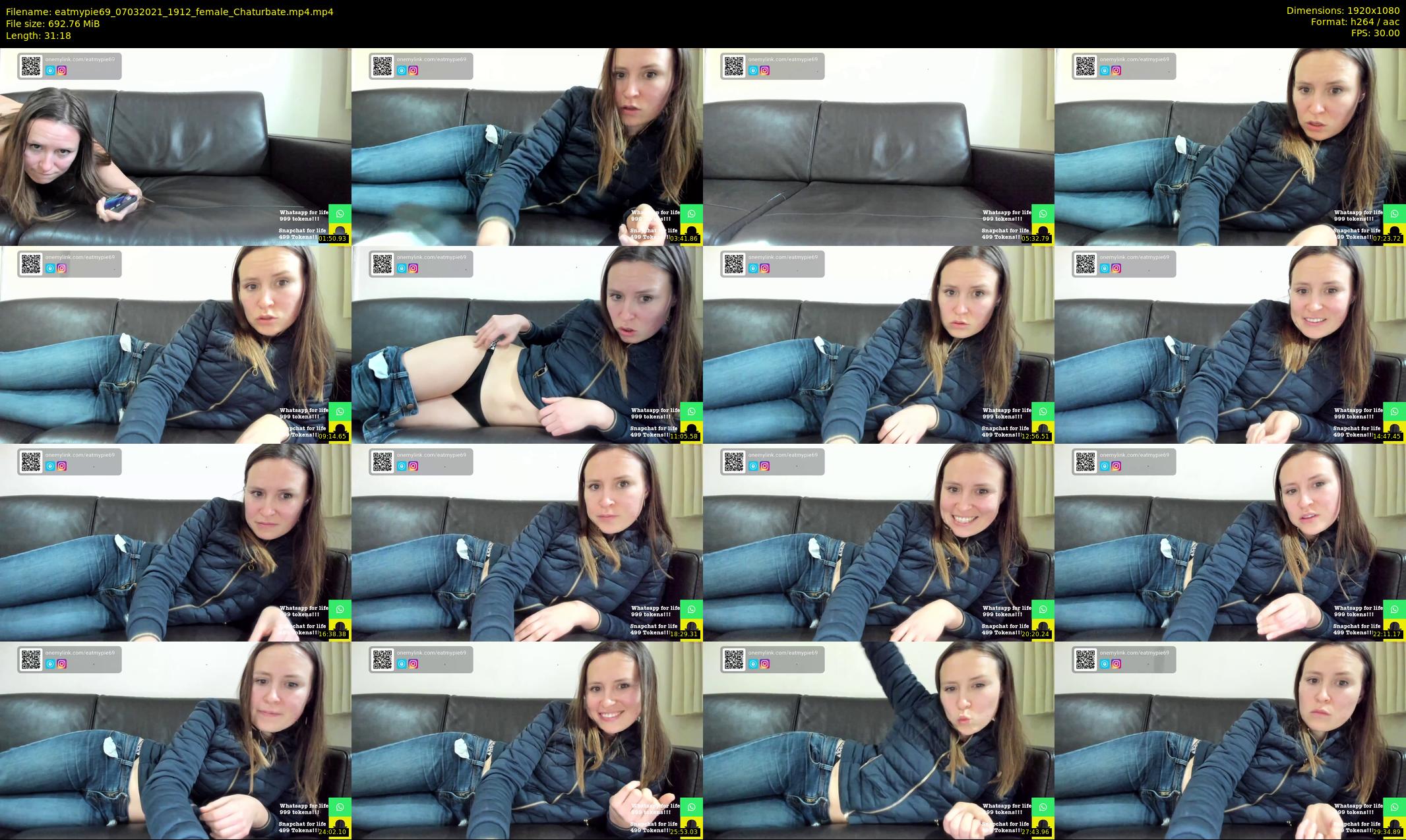eatmypie69 — 32 minute Chaturbate female cam show recording, 1080p, Mar 7, 2021