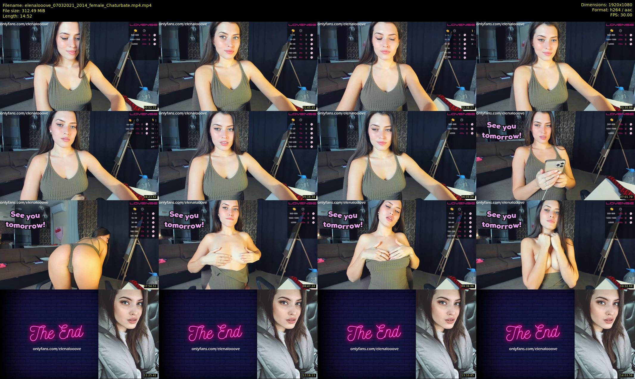 elenalooove — 15 minute Chaturbate female cam show recording, 1080p, Mar 7, 2021