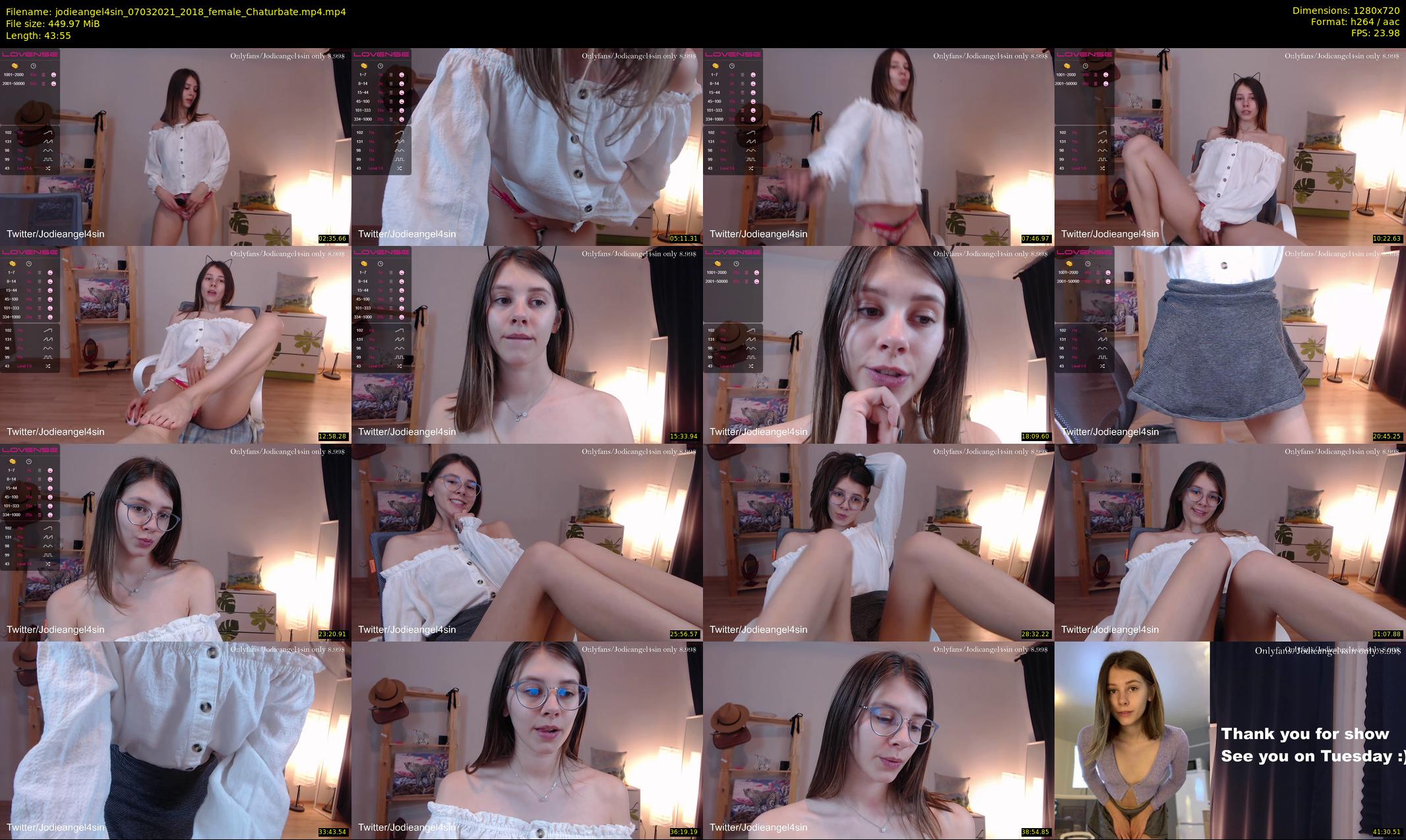 jodieangel4sin — 44 minute Chaturbate female cam show recording, 720p, Mar 7, 2021