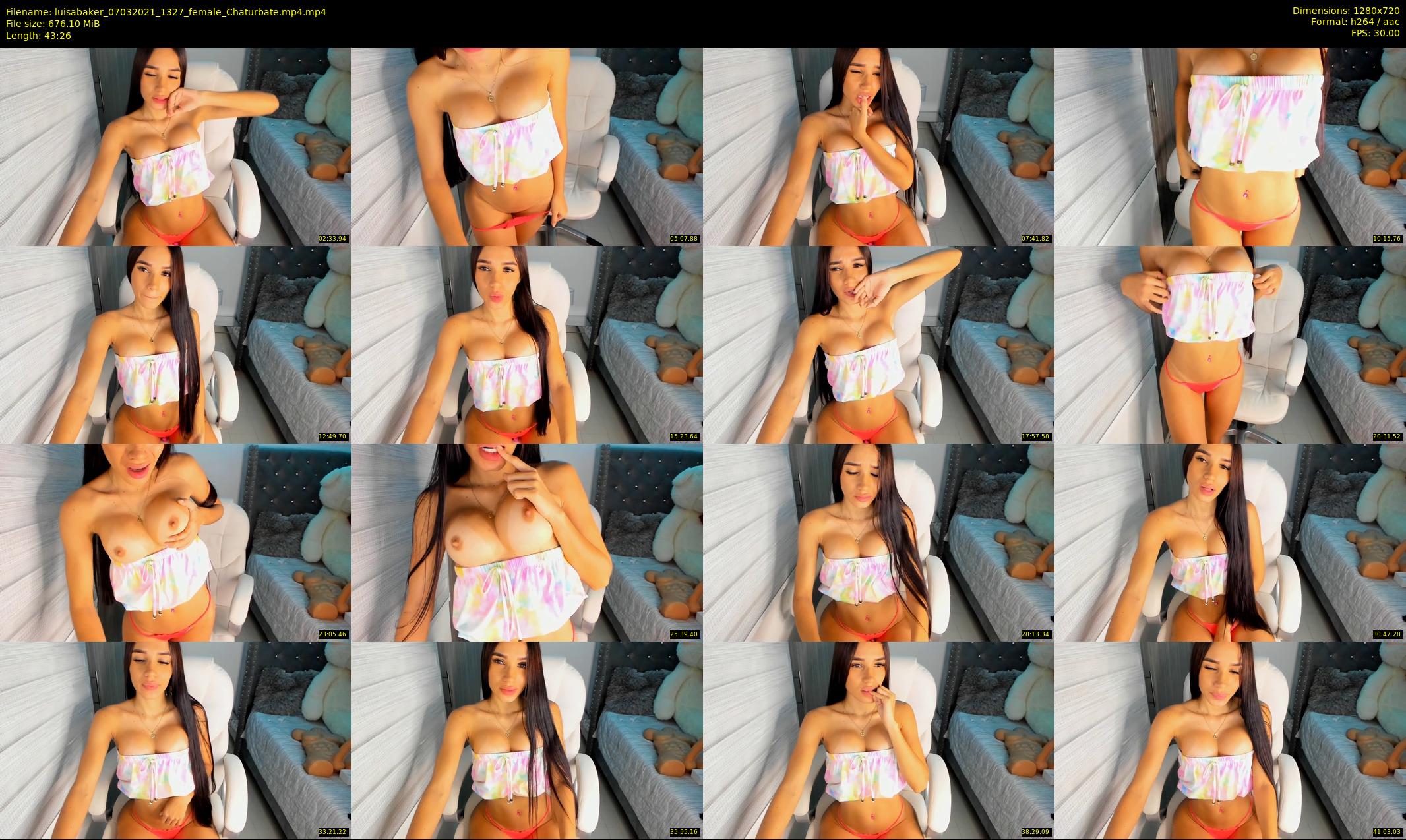 luisabaker — 44 minute Chaturbate female cam show recording, 720p, Mar 7, 2021