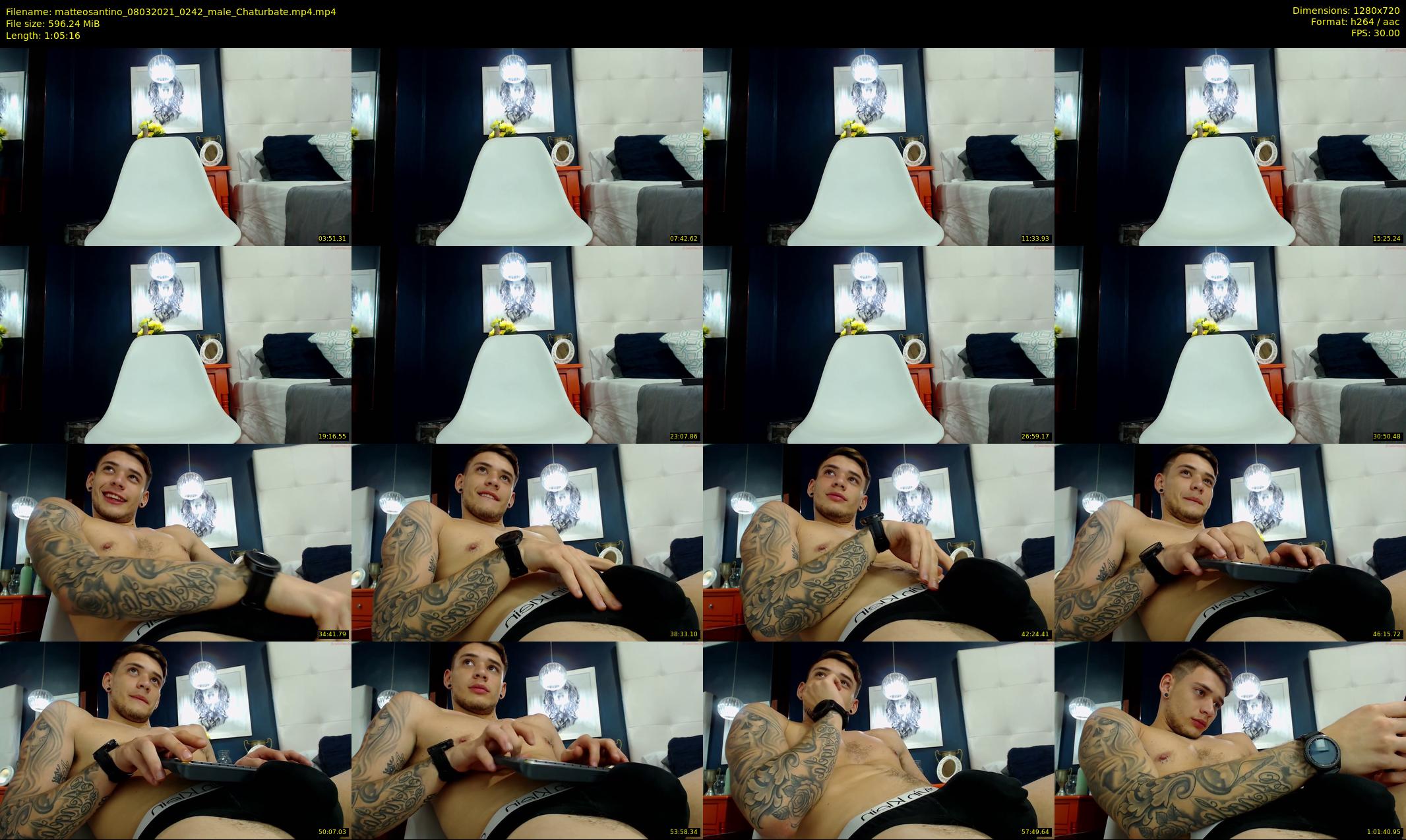matteosantino — 66 minute Chaturbate male cam show recording, 720p, Mar 8, 2021