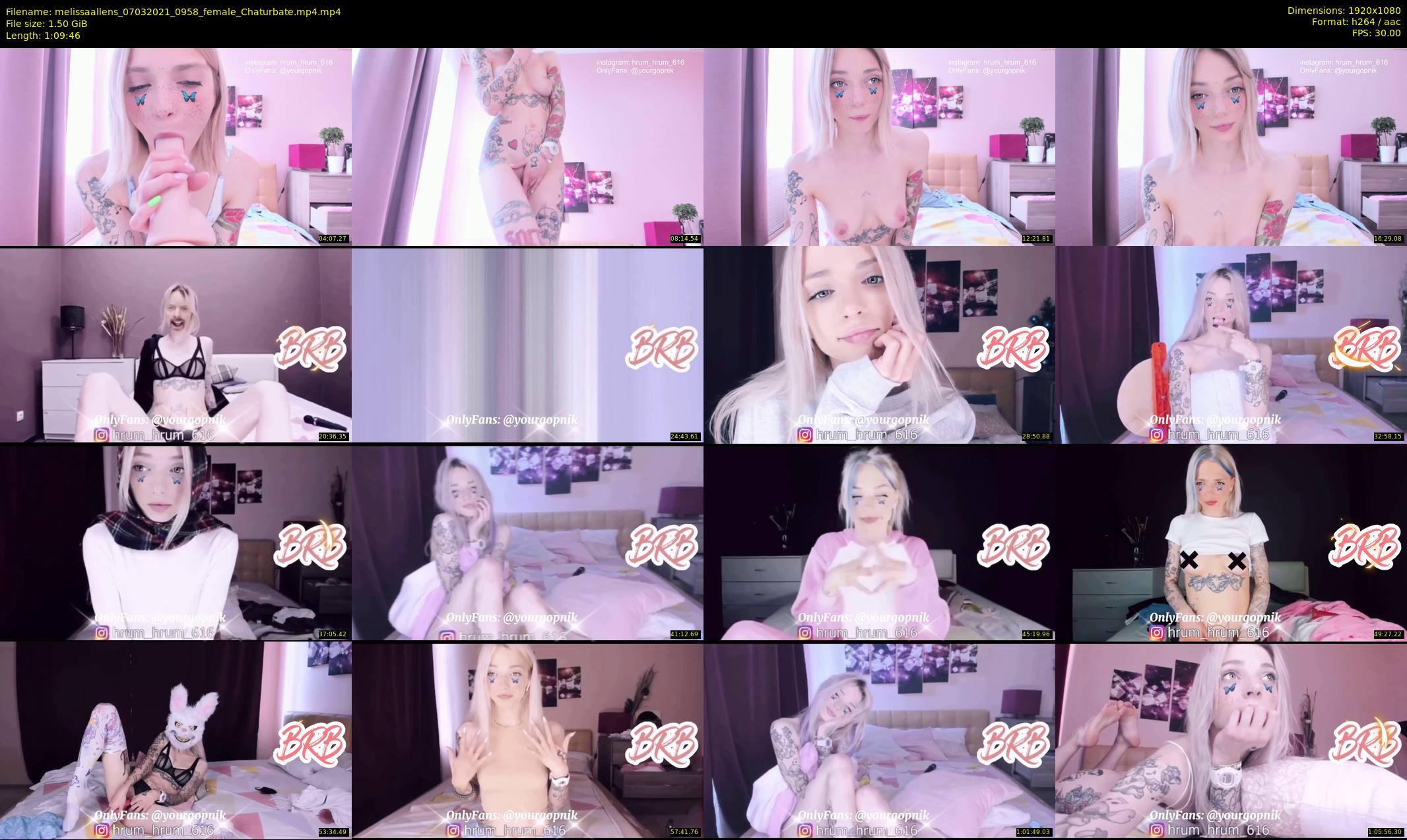 melissaallens — 70 minute Chaturbate female cam show recording, 1080p, Mar 7, 2021