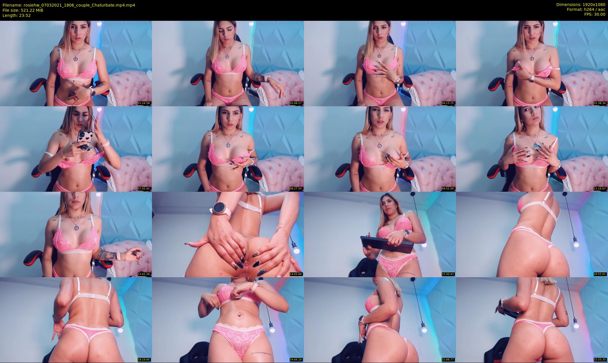 rosiehw — 24 minute Chaturbate couple cam show recording, 1080p, Mar 7, 2021