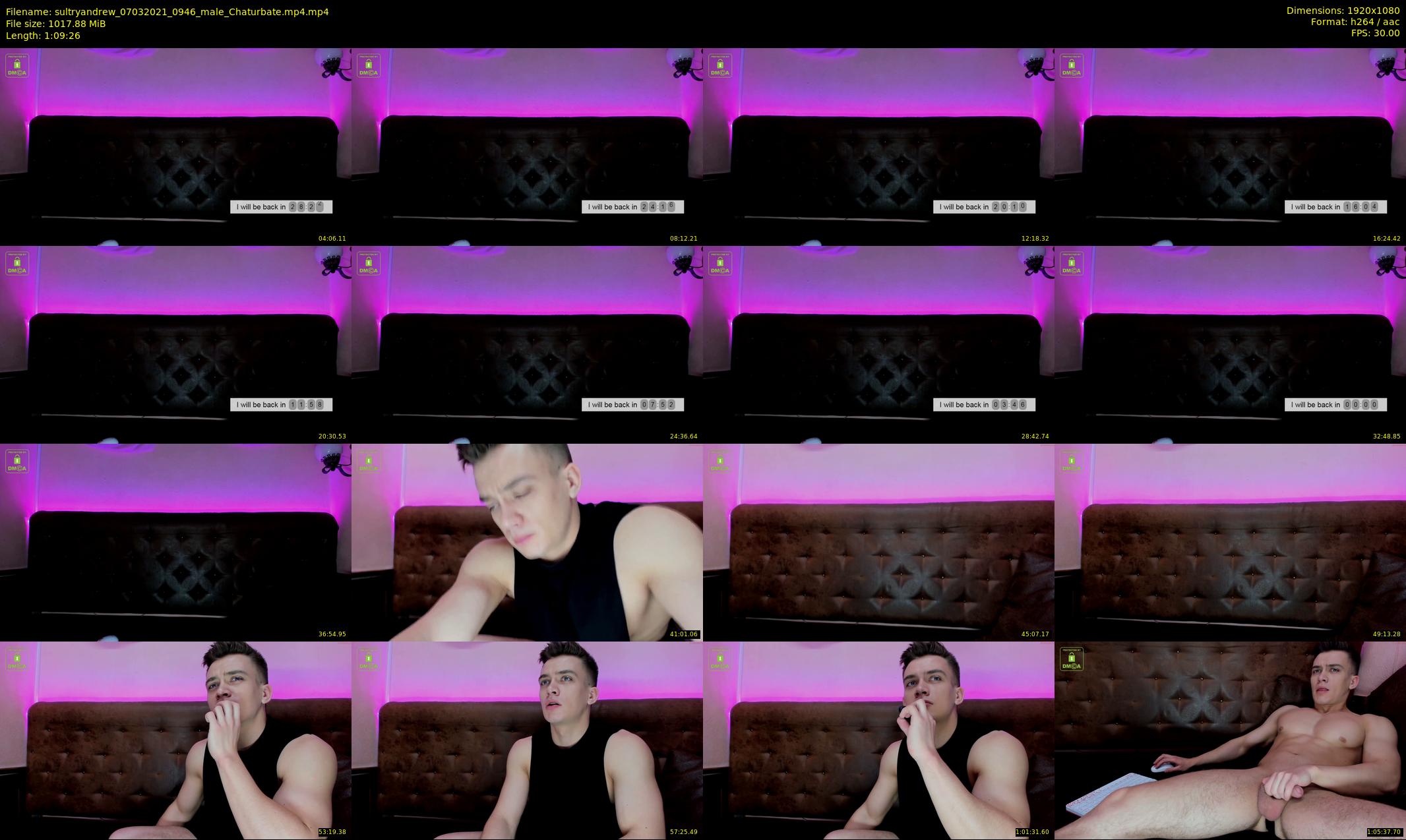 sultryandrew — 70 minute Chaturbate male cam show recording, 1080p, Mar 7, 2021