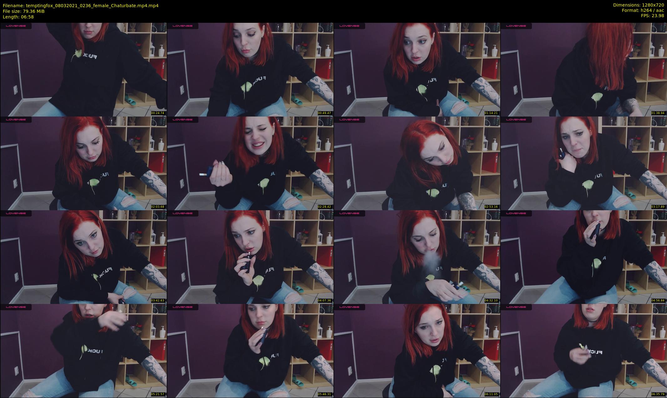 temptingfox — 7 minute Chaturbate female cam show recording, 720p, Mar 8, 2021