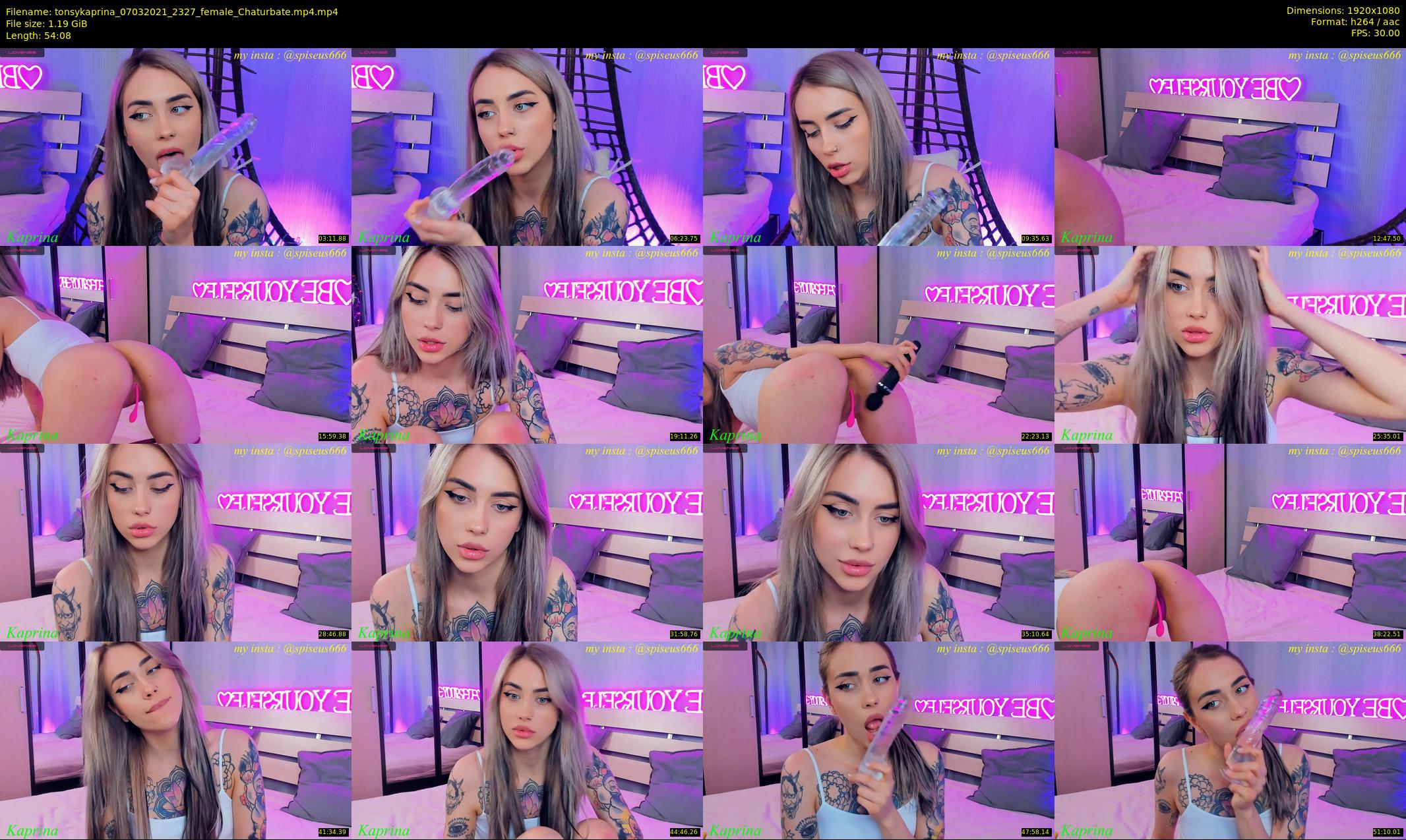 tonsykaprina — 55 minute Chaturbate couple cam show recording, 1080p, Mar 7, 2021