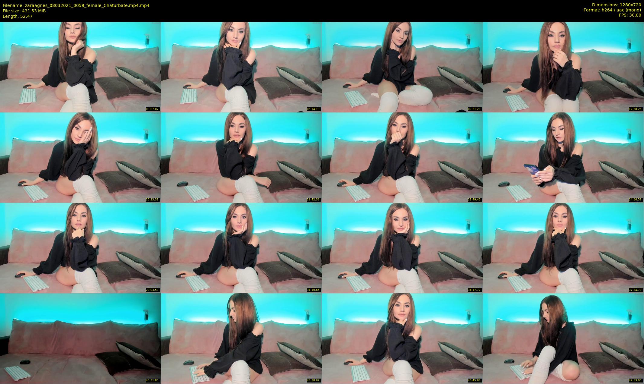 zaraagnes — 53 minute Chaturbate female cam show recording, 720p, Mar 8, 2021