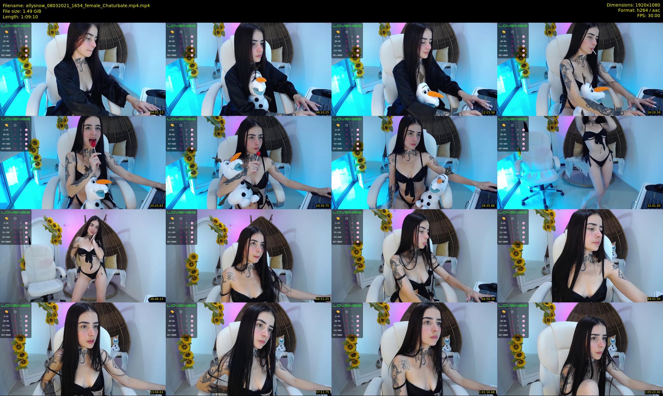 allysnow — 70 minute Chaturbate female cam show recording, 1080p, Mar 8, 2021