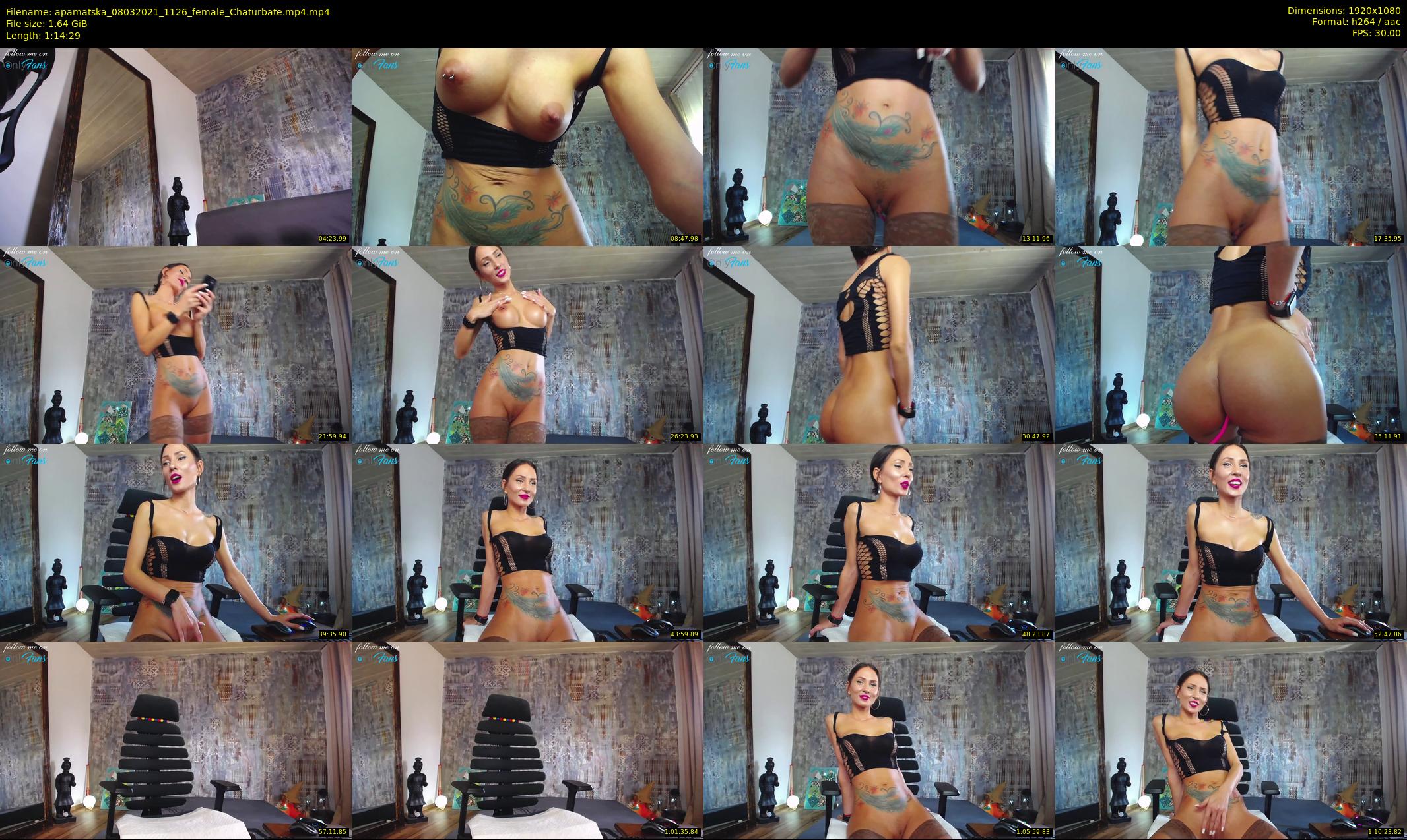 apamatska — 75 minute Chaturbate female cam show recording, 1080p, Mar 8, 2021