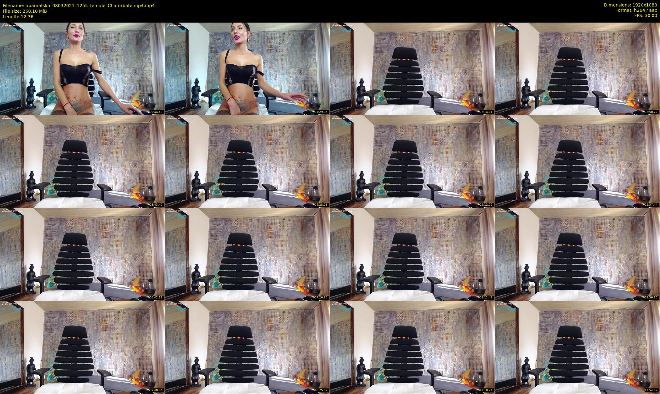 apamatska — 13 minute Chaturbate female cam show recording, 1080p, Mar 8, 2021