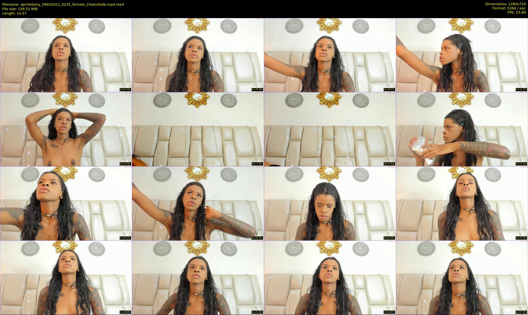 aprillebony — 15 minute Chaturbate female cam show recording, 720p, Mar 9, 2021