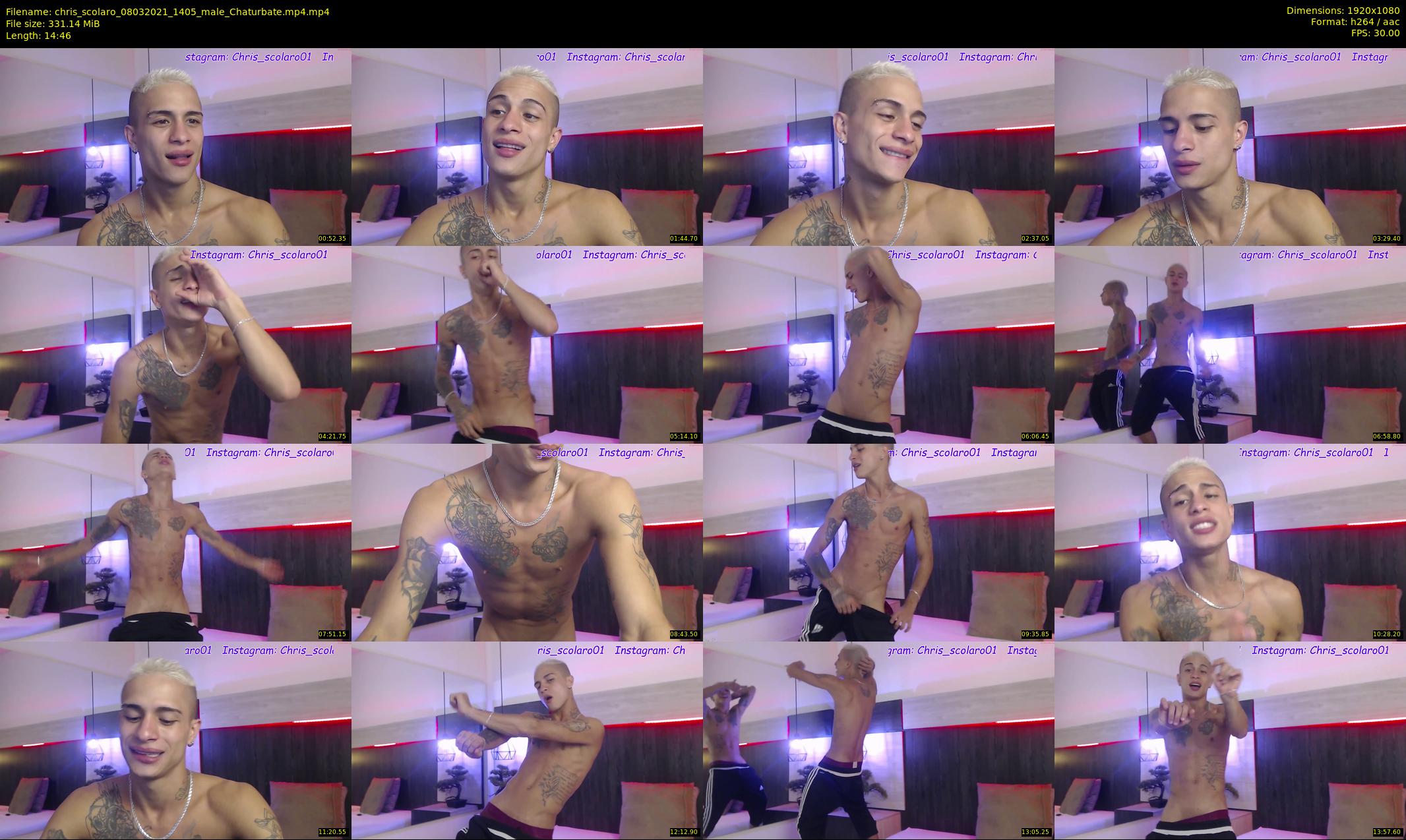 chris_scolaro — 15 minute Chaturbate male cam show recording, 1080p, Mar 8, 2021