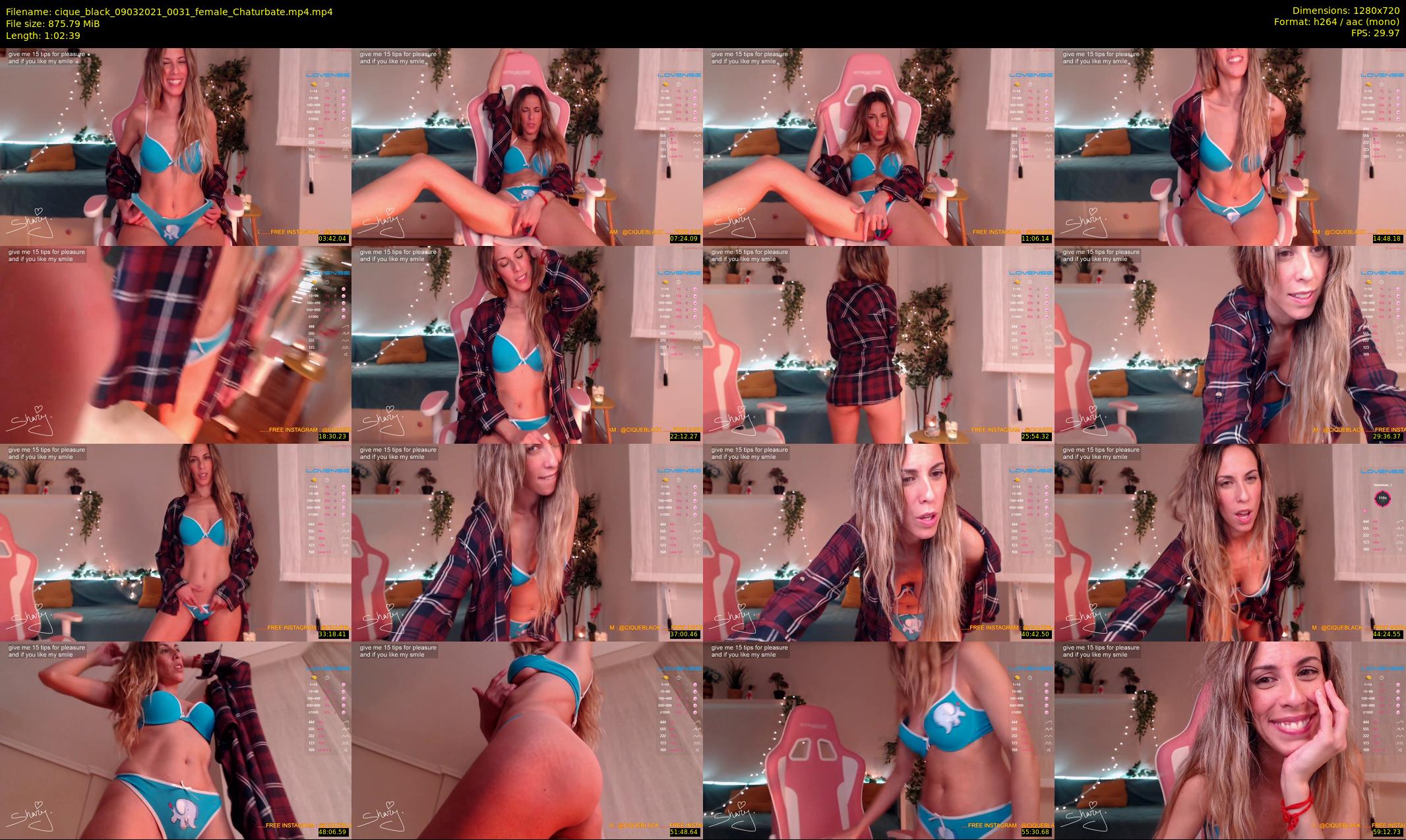 cique_black — 63 minute Chaturbate female cam show recording, 720p, Mar 9, 2021