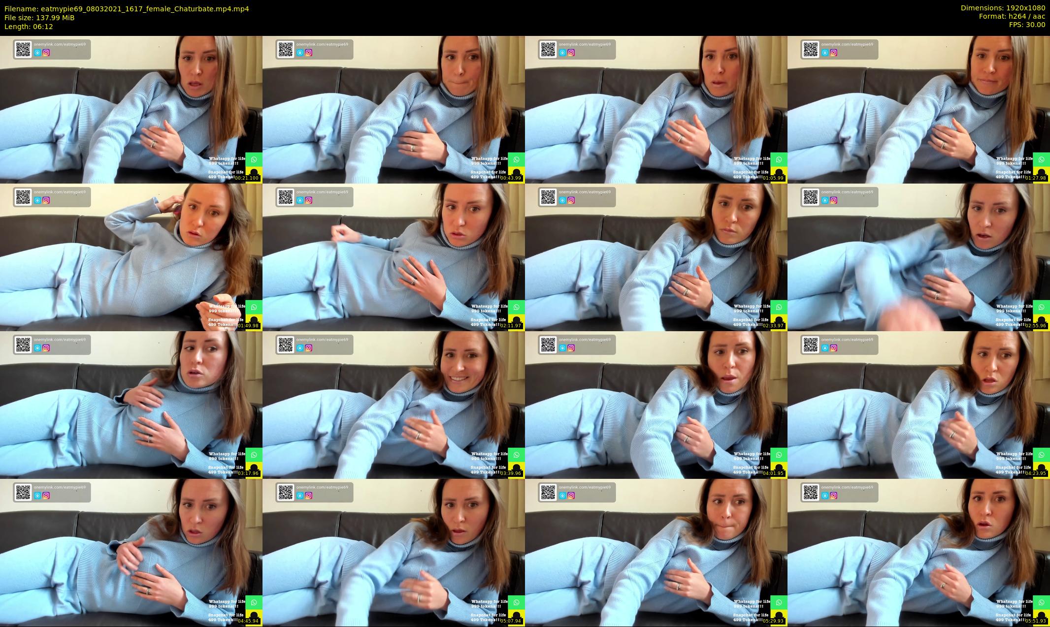 eatmypie69 — 7 minute Chaturbate female cam show recording, 1080p, Mar 8, 2021
