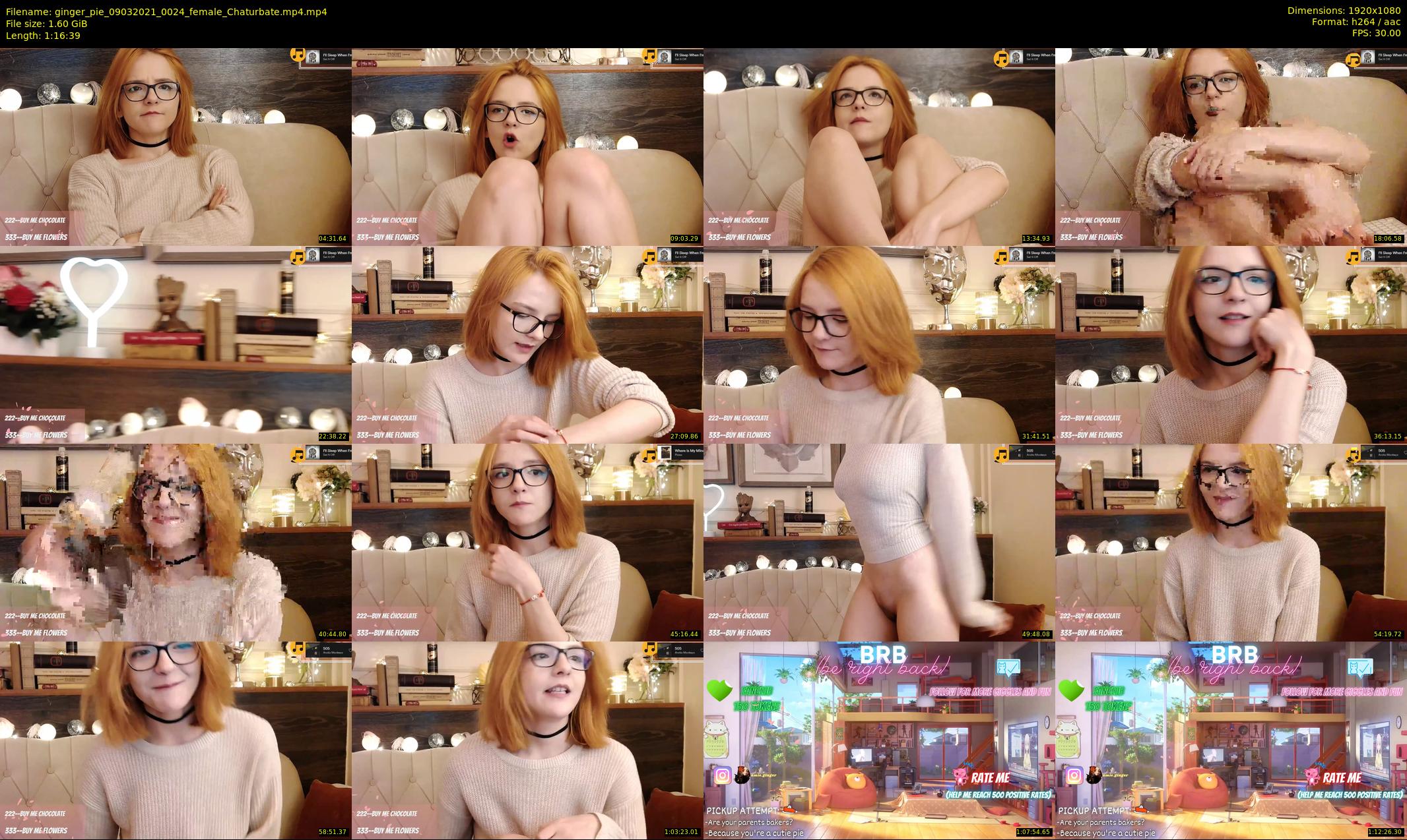 ginger_pie — 77 minute Chaturbate female cam show recording, 1080p, Mar 9, 2021