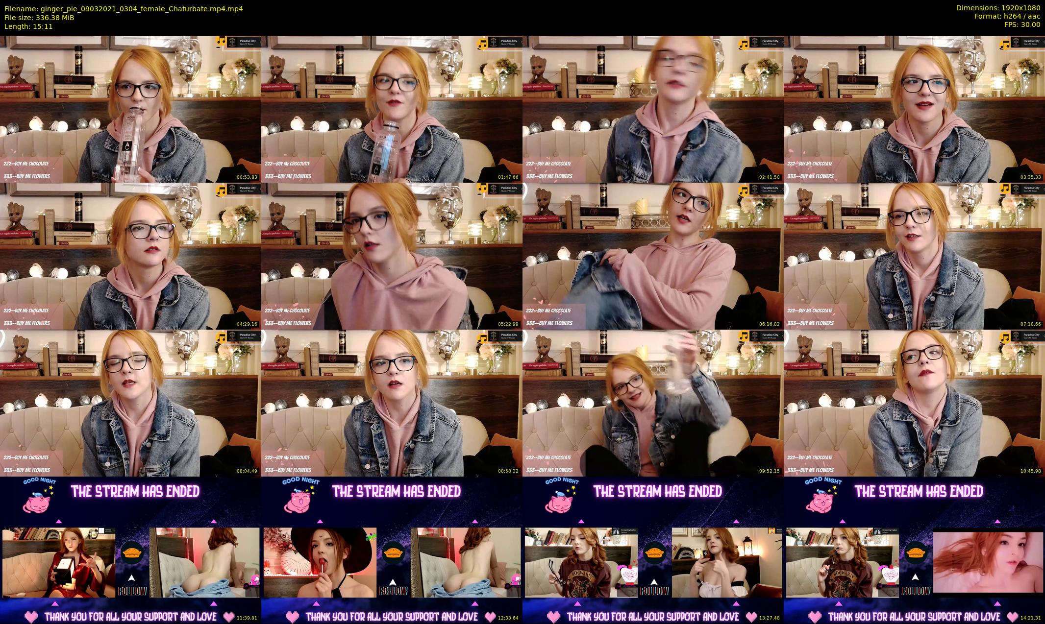 ginger_pie — 16 minute Chaturbate female cam show recording, 1080p, Mar 9, 2021