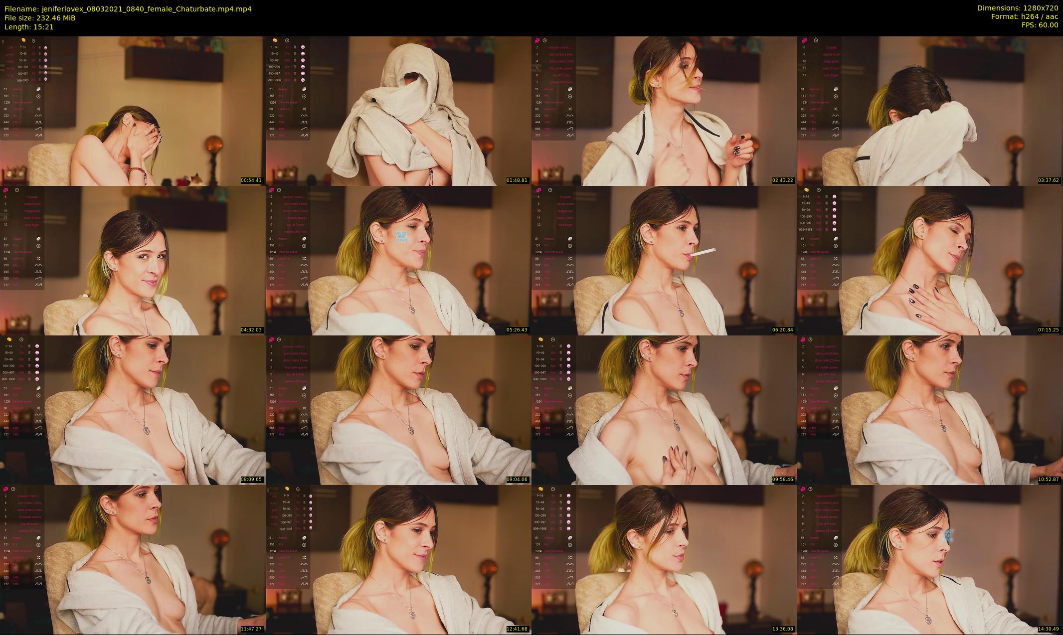 jeniferlovex — 16 minute Chaturbate female cam show recording, 720p, Mar 8, 2021