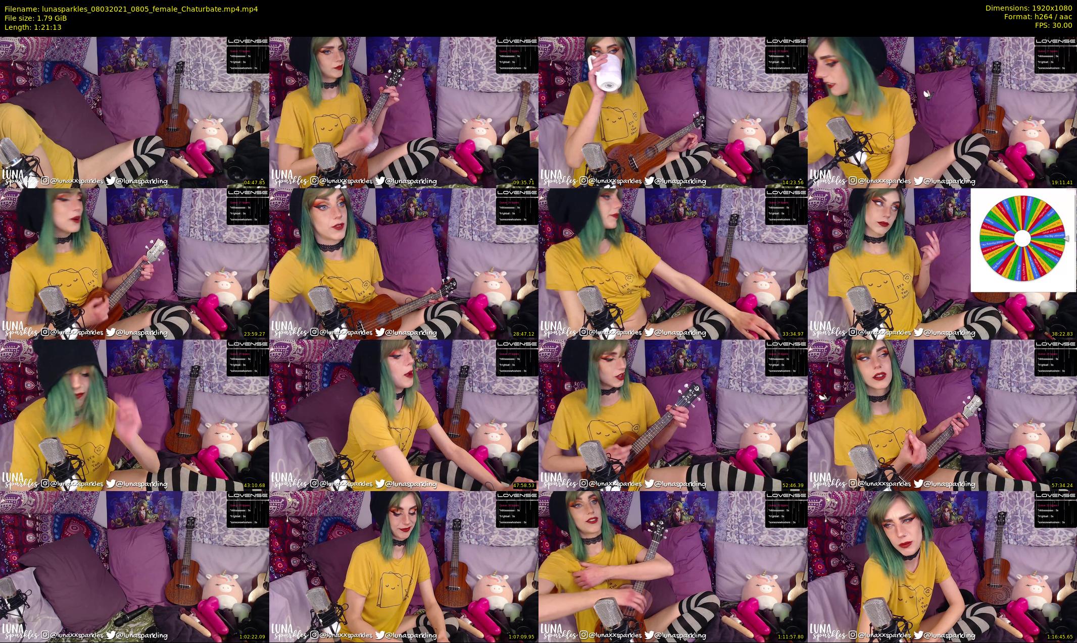 lunasparkles — 82 minute Chaturbate female cam show recording, 1080p, Mar 8, 2021