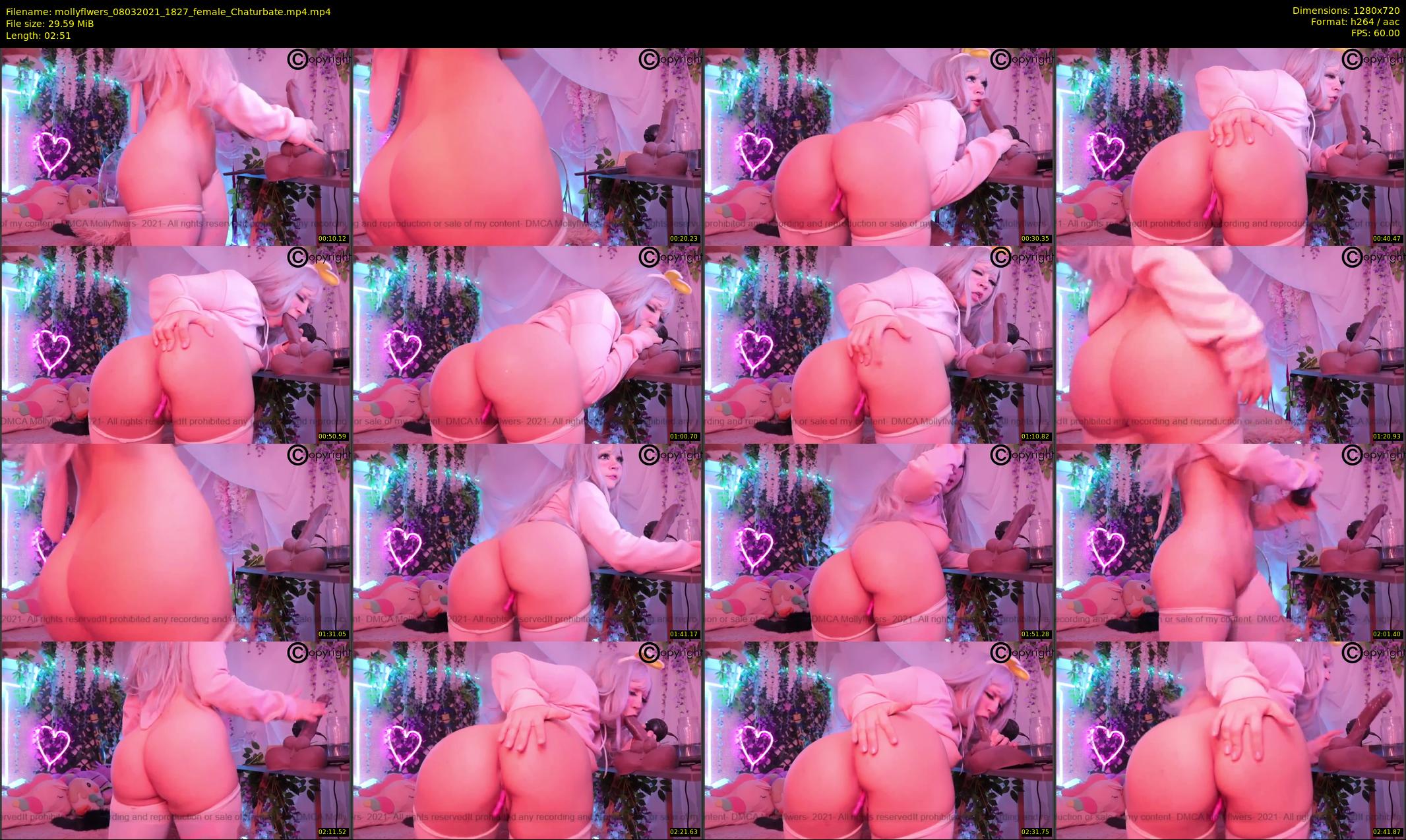 mollyflwers — 3 minute Chaturbate female cam show recording, 720p, Mar 8, 2021