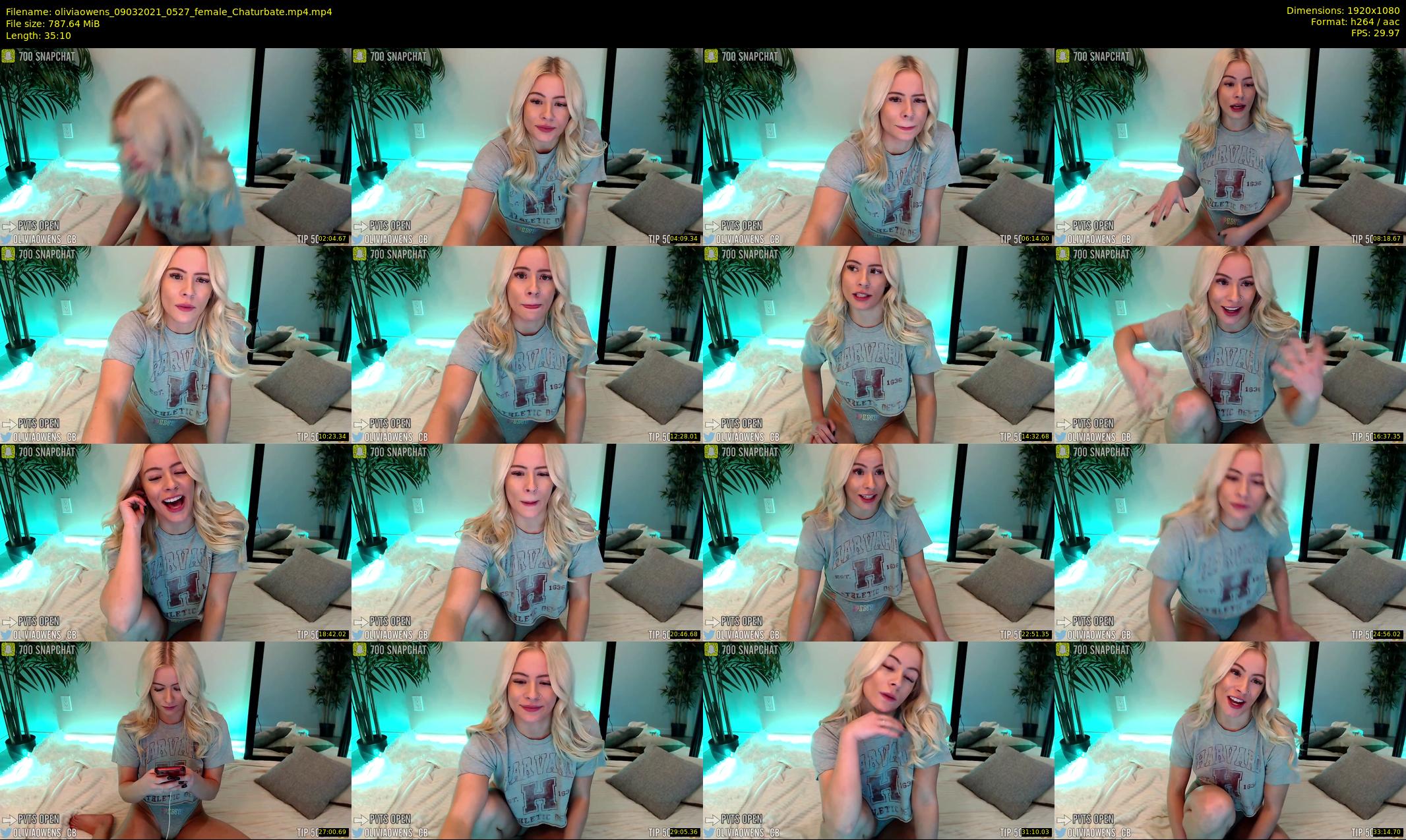 oliviaowens — 36 minute Chaturbate female cam show recording, 1080p, Mar 9, 2021