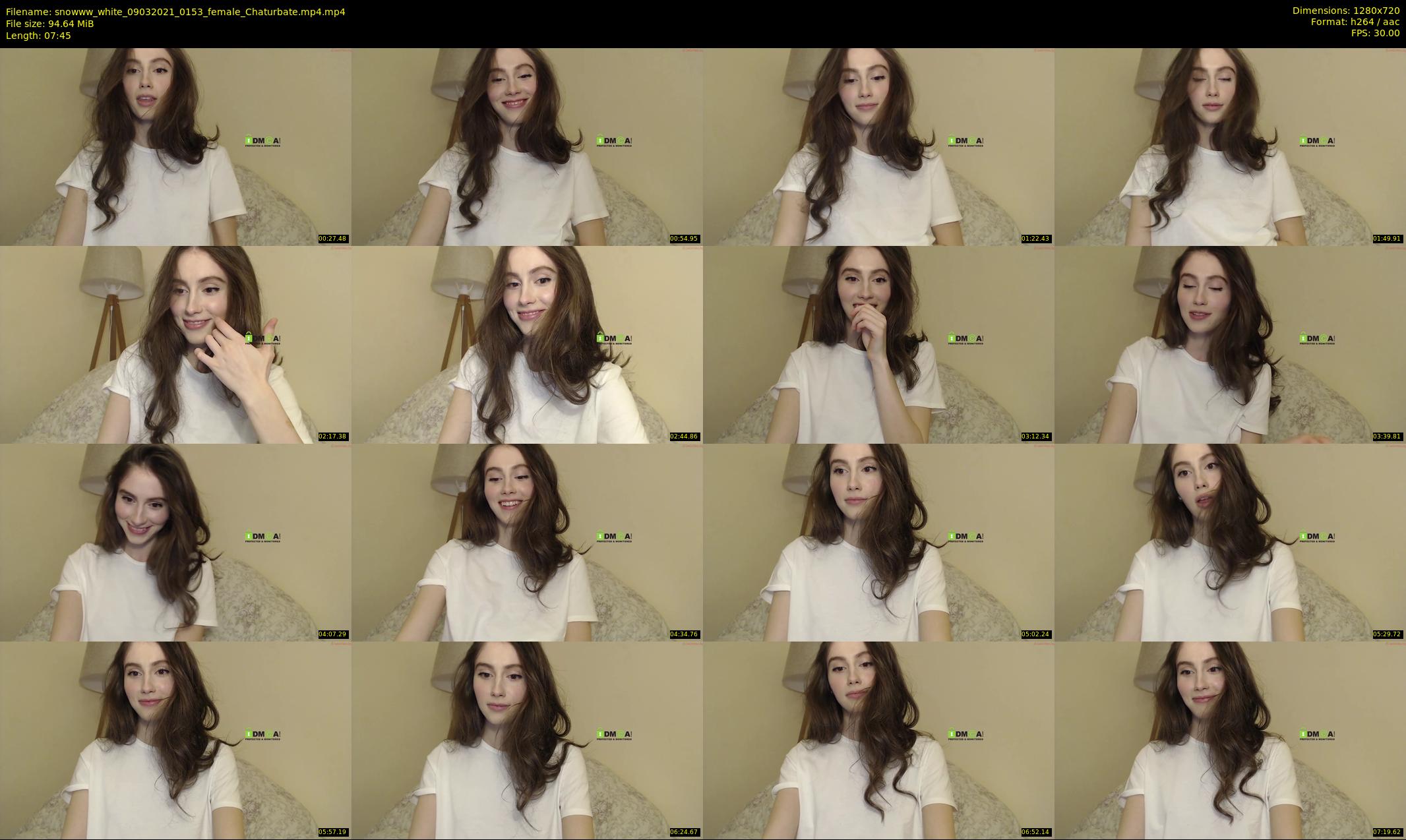 snowww_white — 8 minute Chaturbate female cam show recording, 720p, Mar 9, 2021