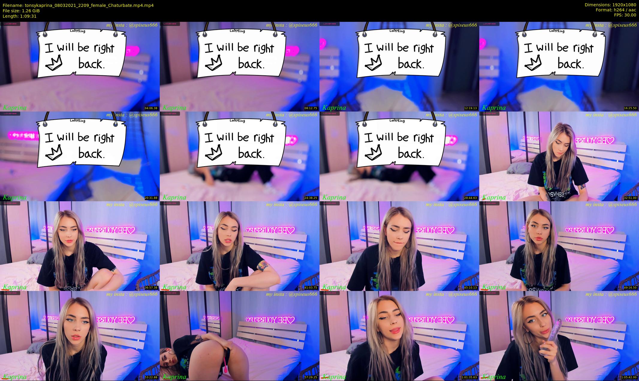 tonsykaprina — 70 minute Chaturbate couple cam show recording, 1080p, Mar 8, 2021