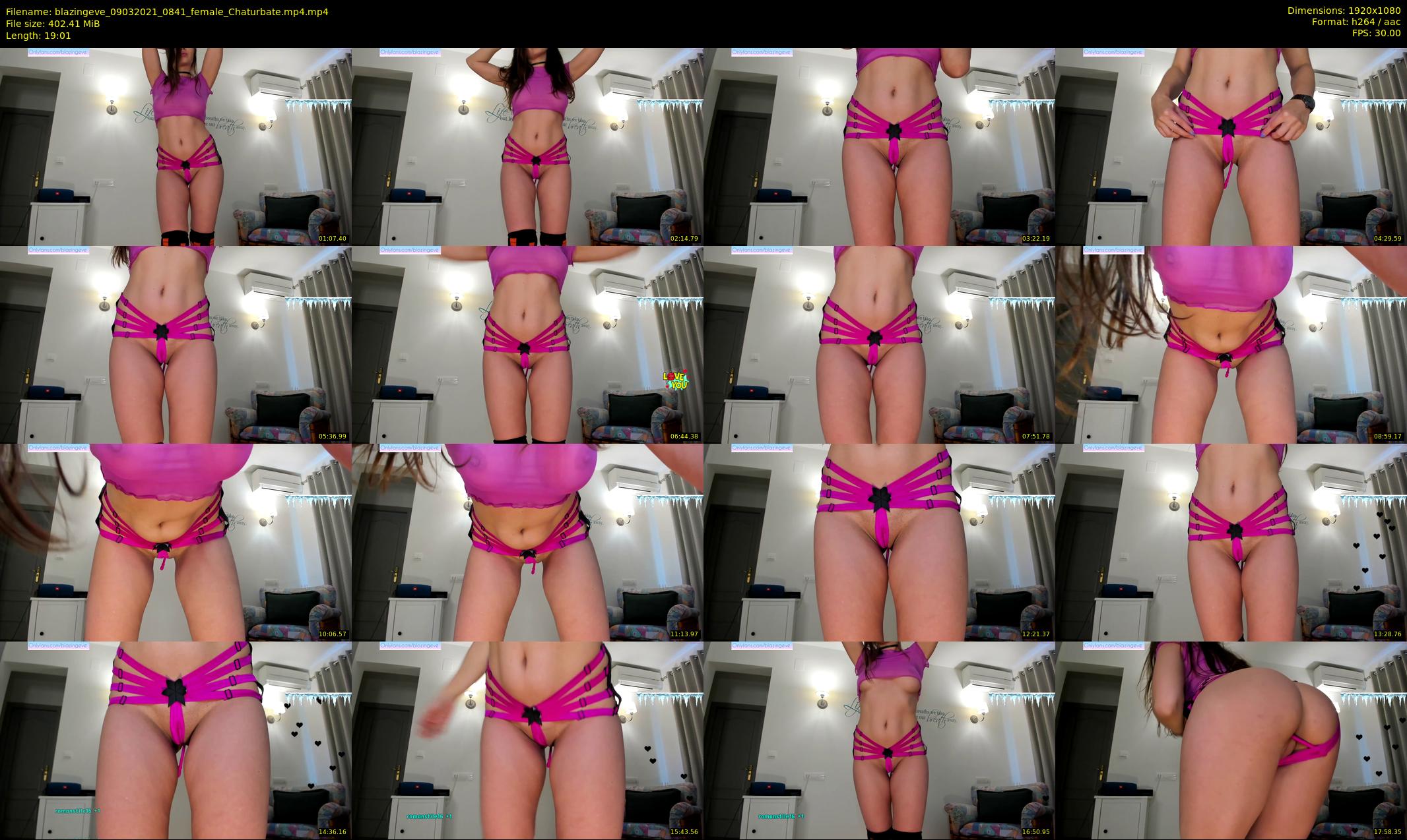 blazingeve — 20 minute Chaturbate female cam show recording, 1080p, Mar 9, 2021