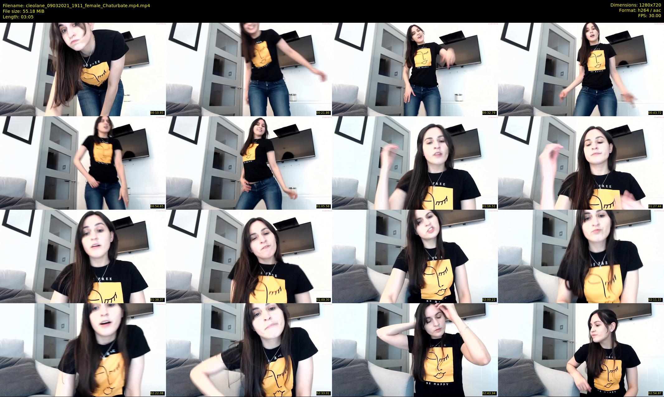 cleolane — 4 minute Chaturbate female cam show recording, 720p, Mar 9, 2021