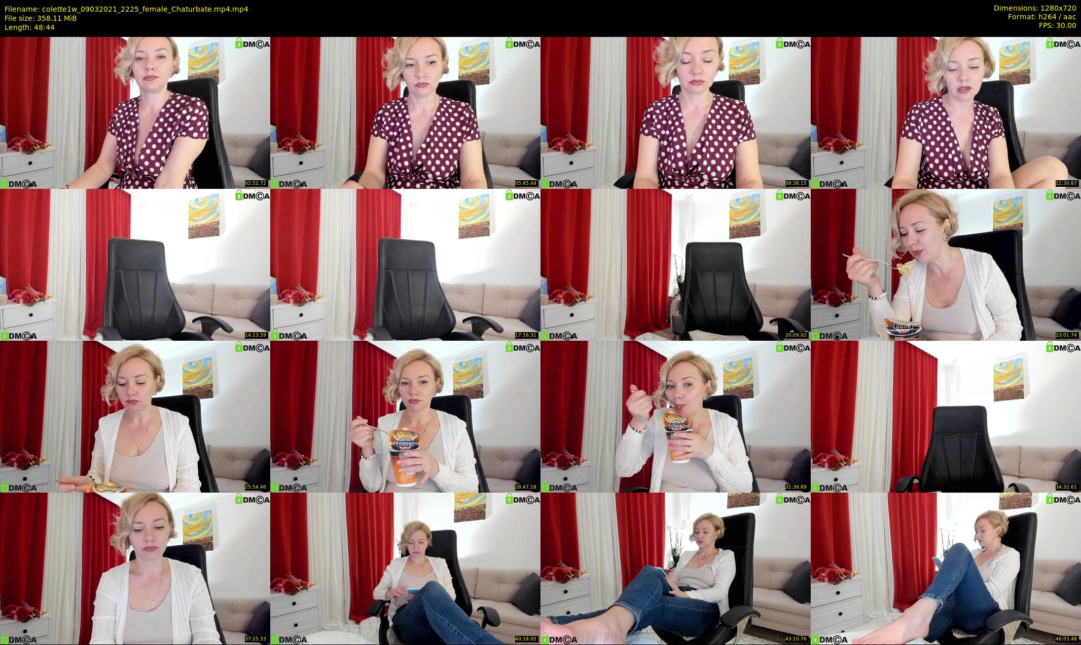 colette1w — 49 minute Chaturbate female cam show recording, 720p, Mar 9, 2021