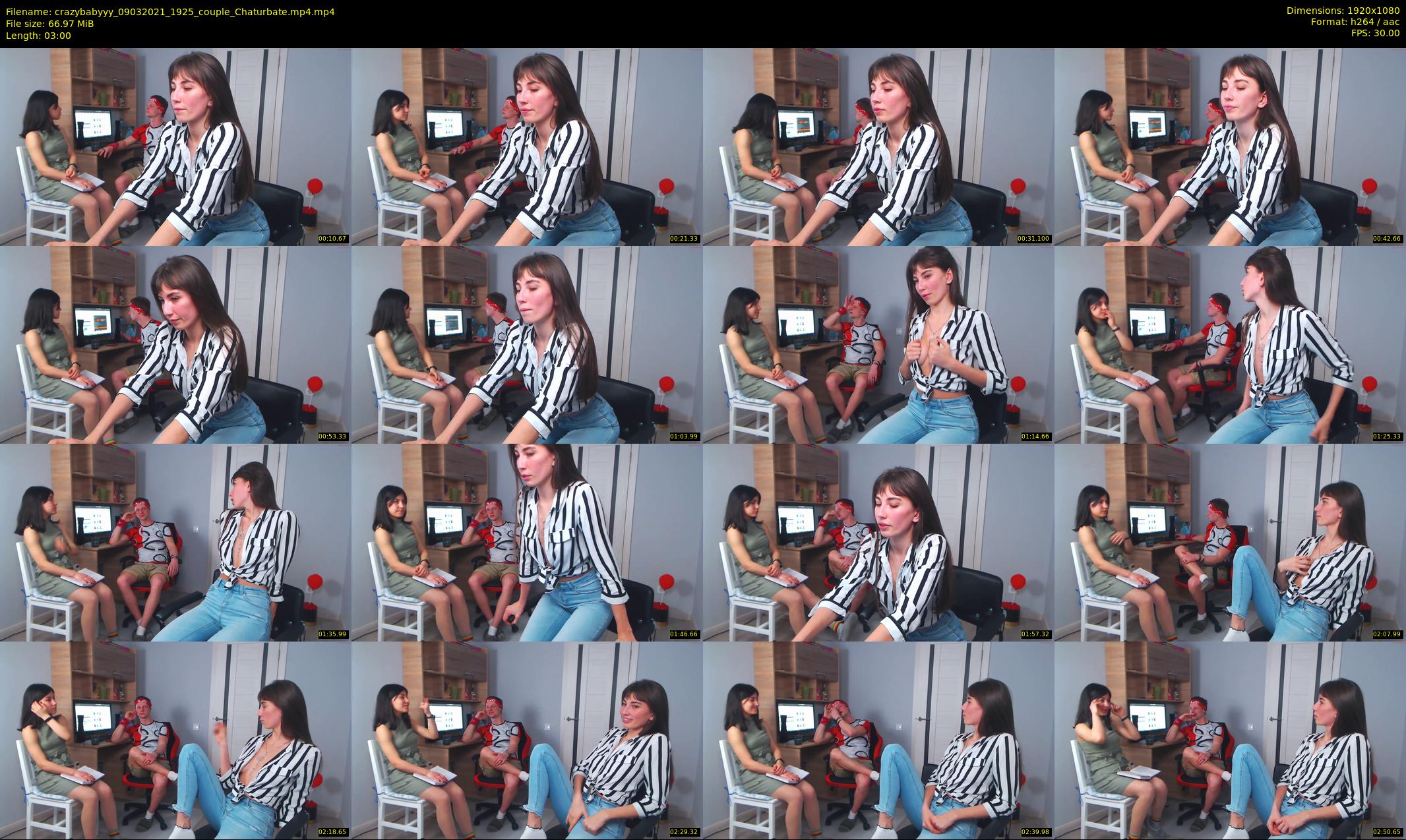 crazybabyyy — 3 minute Chaturbate couple cam show recording, 1080p, Mar 9, 2021
