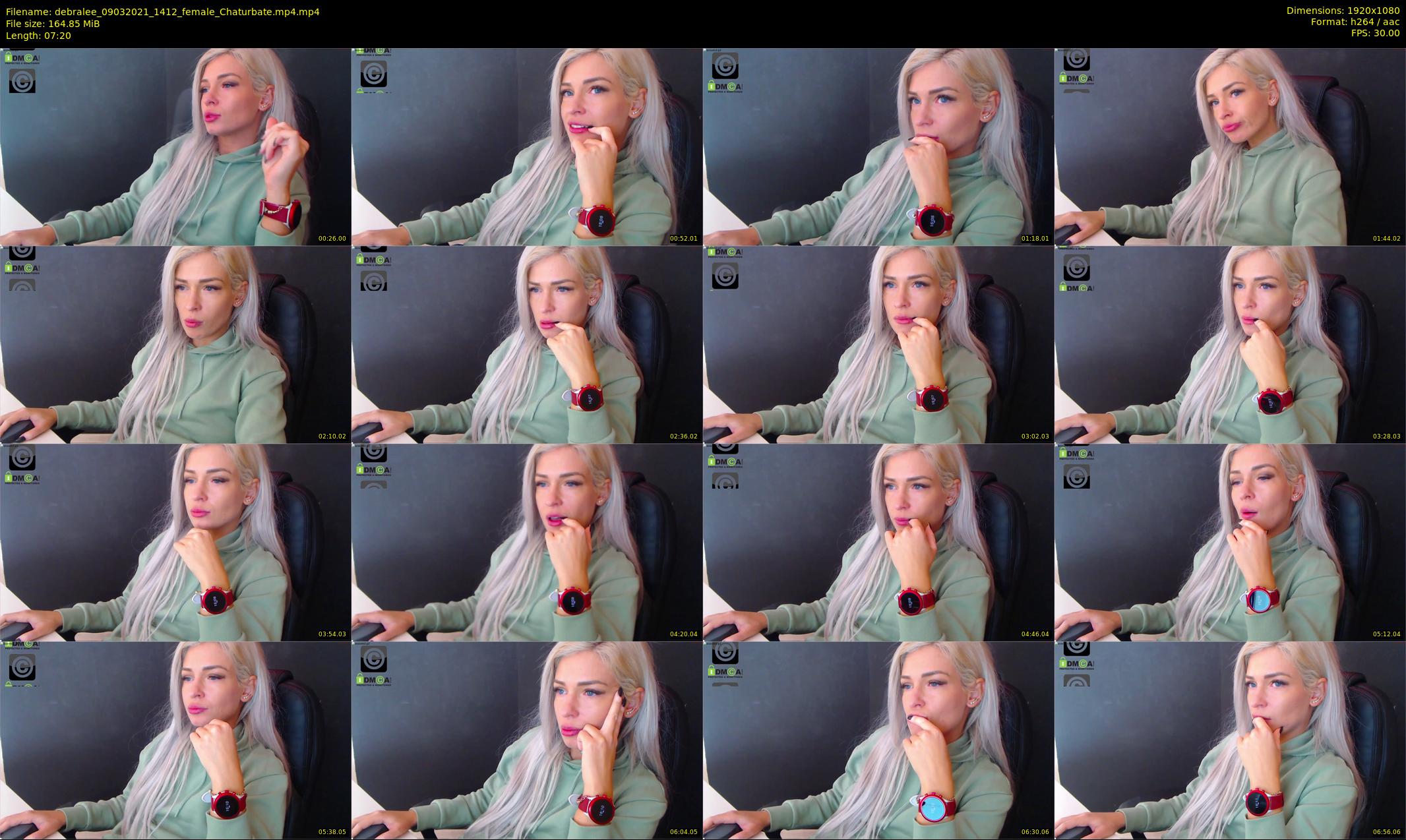 debralee — 8 minute Chaturbate female cam show recording, 1080p, Mar 9, 2021