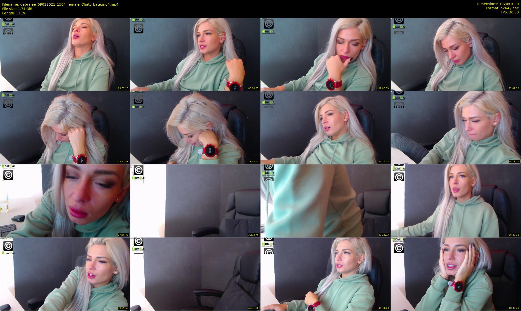 debralee — 52 minute Chaturbate female cam show recording, 1080p, Mar 9, 2021