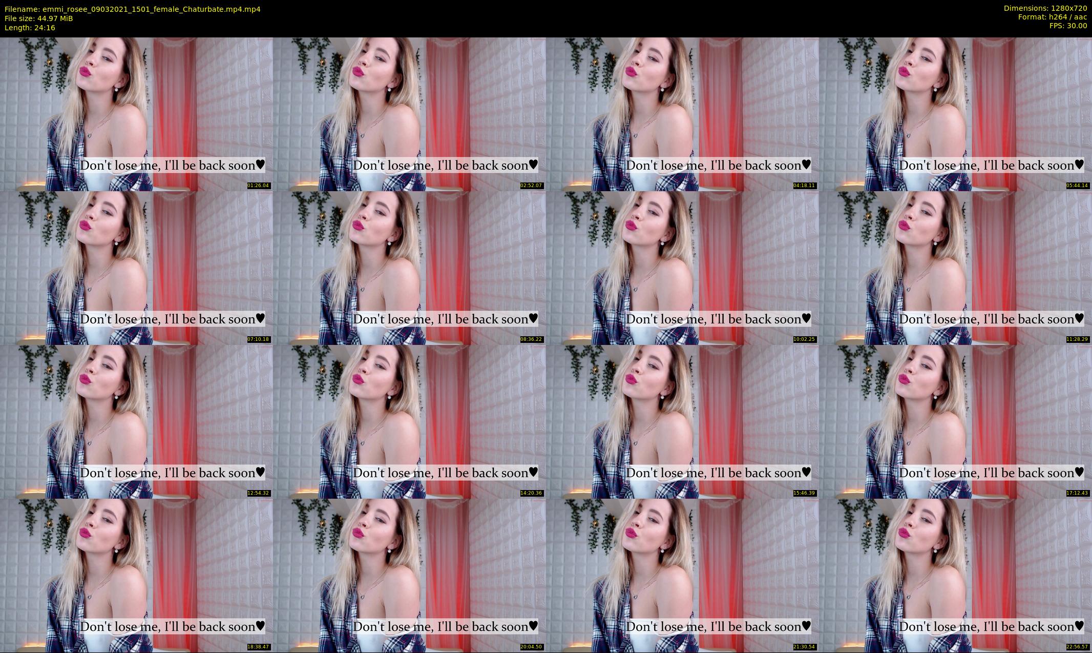 emmi_rosee — 25 minute Chaturbate female cam show recording, 720p, Mar 9, 2021