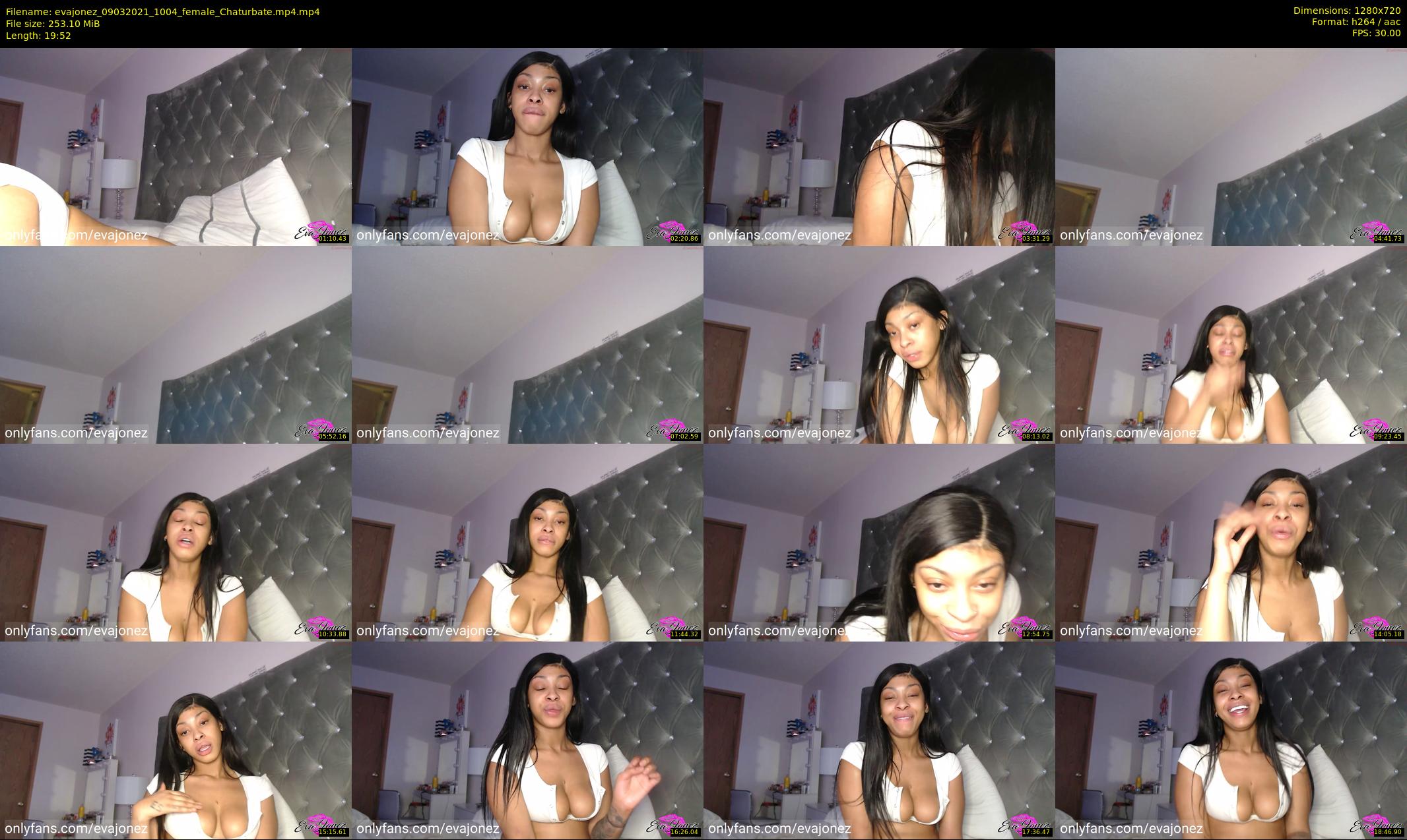 evajonez — 20 minute Chaturbate female cam show recording, 720p, Mar 9, 2021
