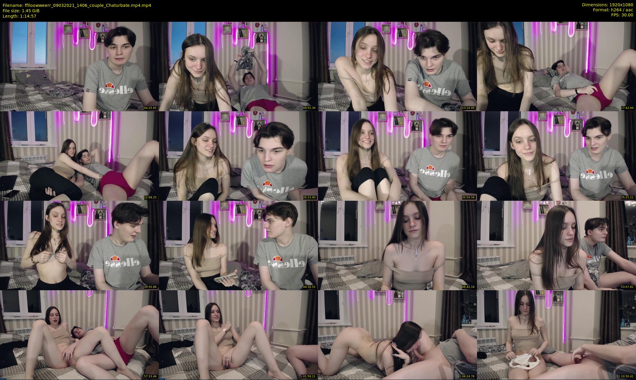 fflloowweerr — 75 minute Chaturbate couple cam show recording, 1080p, Mar 9, 2021