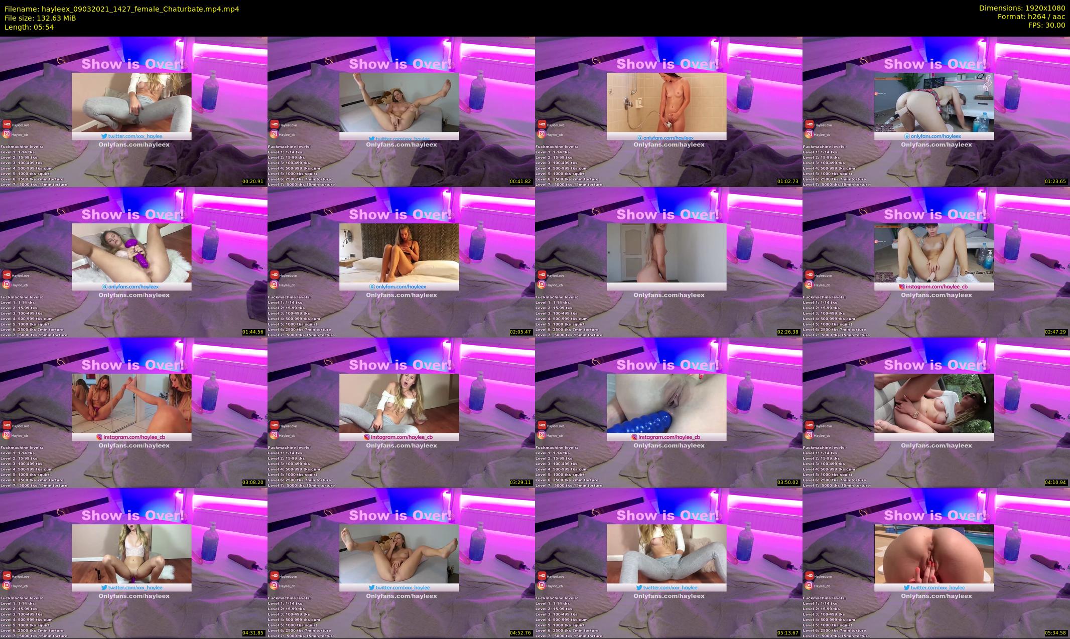 hayleex — 6 minute Chaturbate female cam show recording, 1080p, Mar 9, 2021