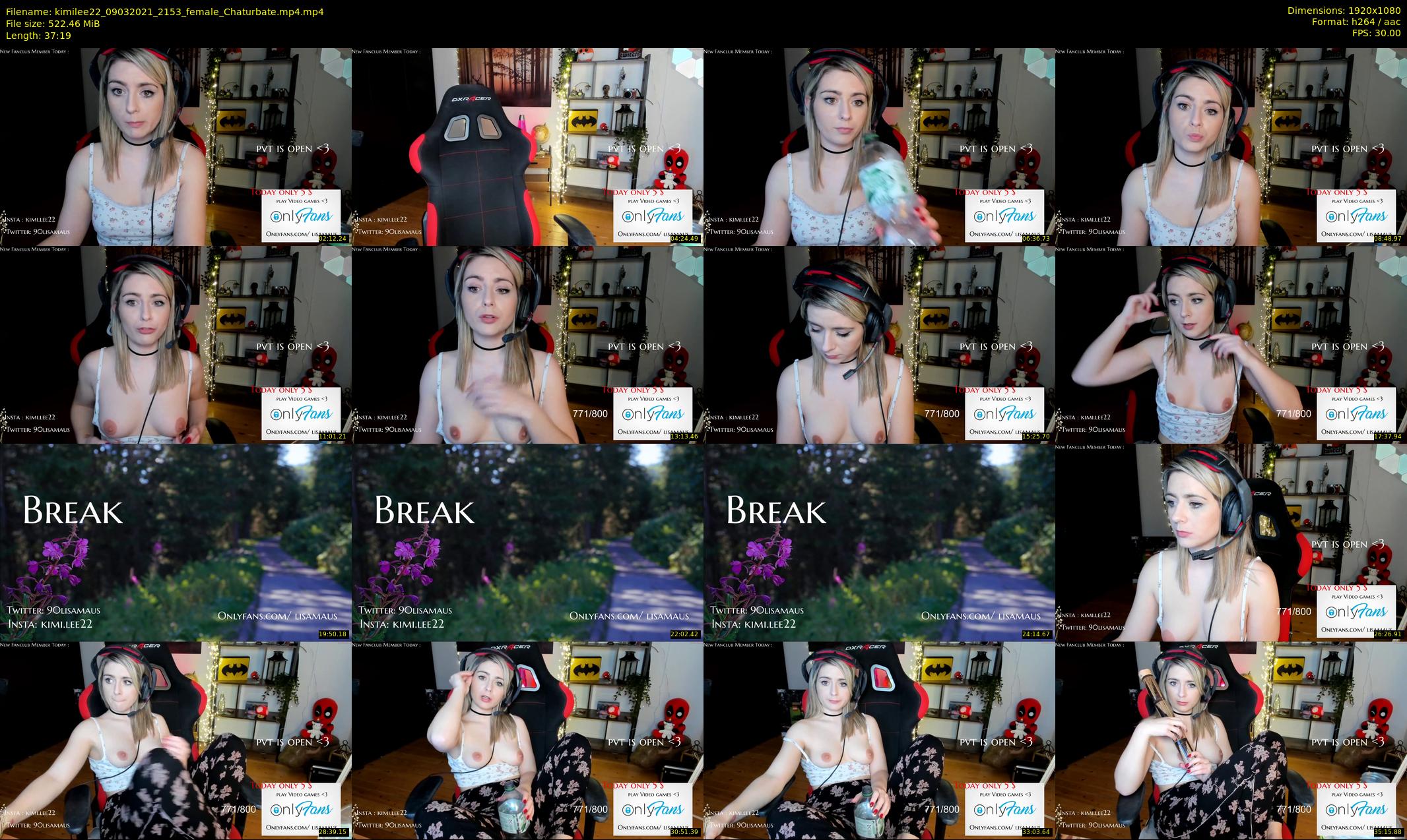 kimilee22 — 38 minute Chaturbate female cam show recording, 1080p, Mar 9, 2021