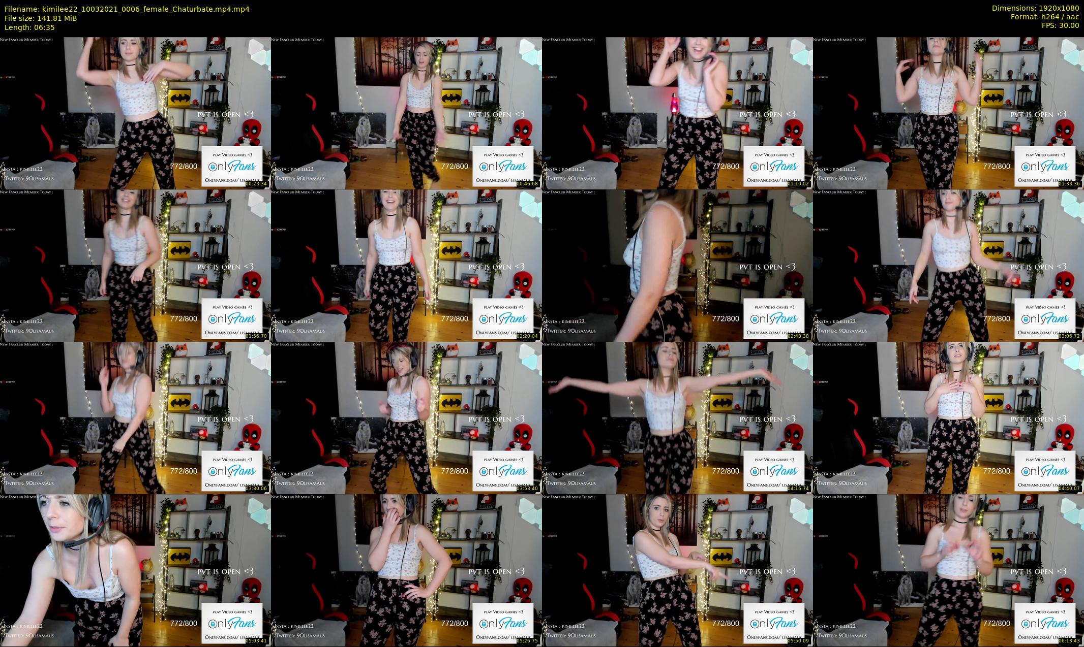kimilee22 — 7 minute Chaturbate female cam show recording, 1080p, Mar 10, 2021