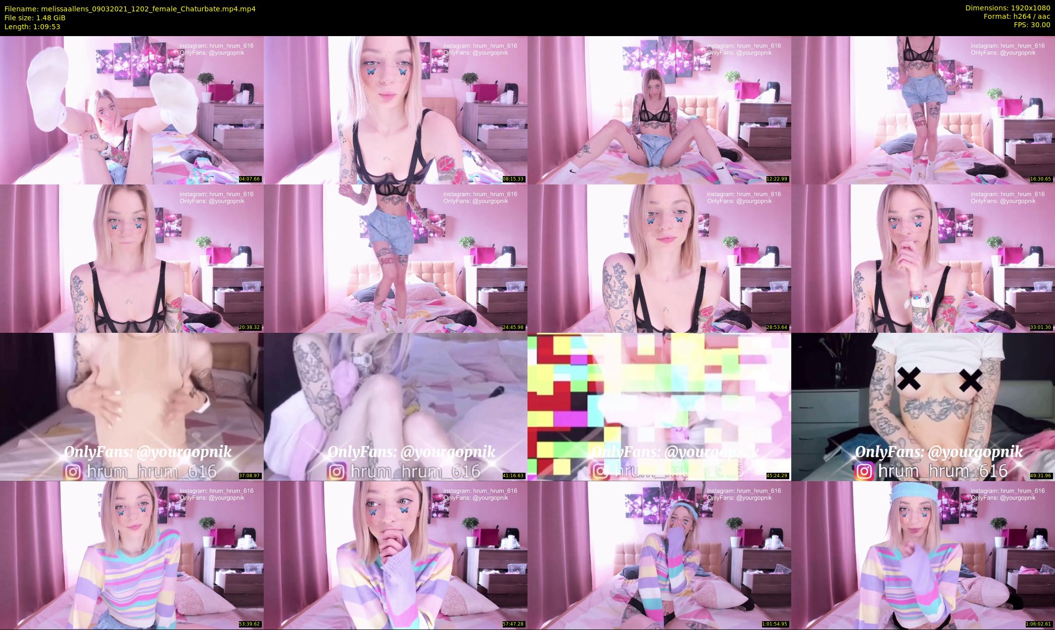 melissaallens — 70 minute Chaturbate female cam show recording, 1080p, Mar 9, 2021