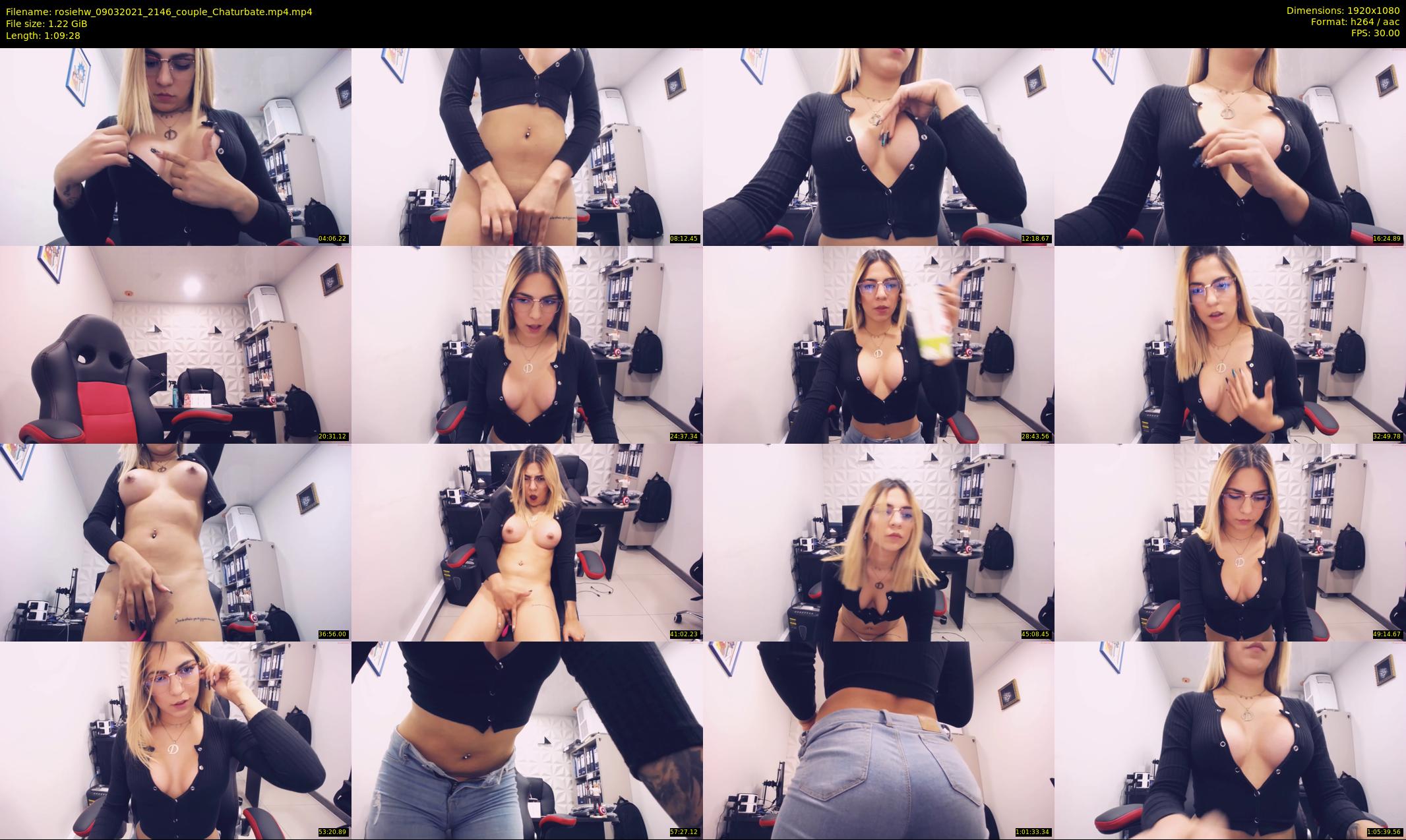 rosiehw — 70 minute Chaturbate couple cam show recording, 1080p, Mar 9, 2021