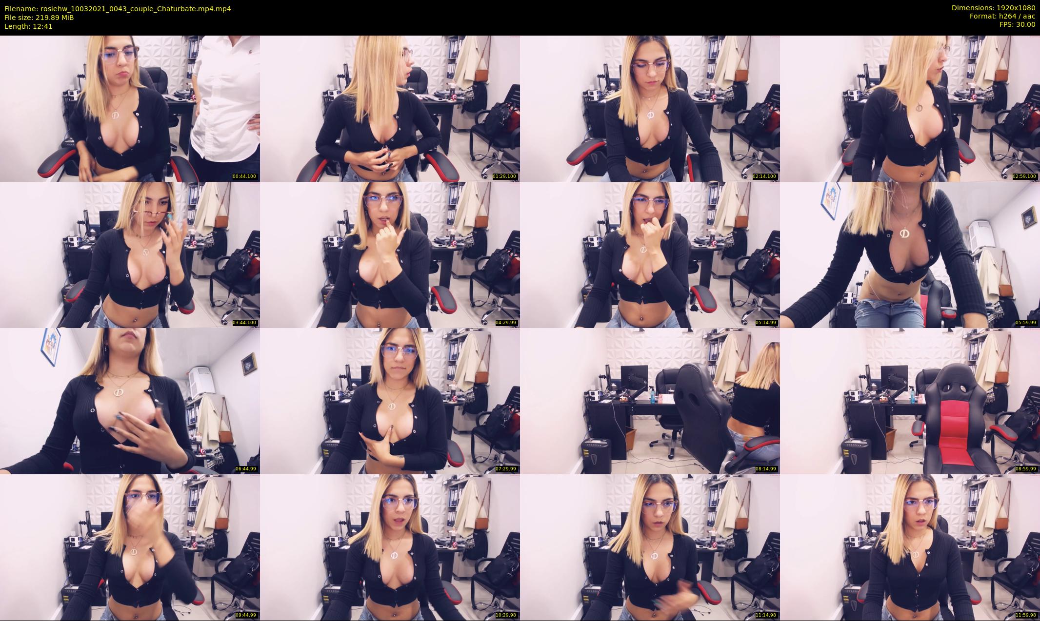 rosiehw — 13 minute Chaturbate couple cam show recording, 1080p, Mar 10, 2021