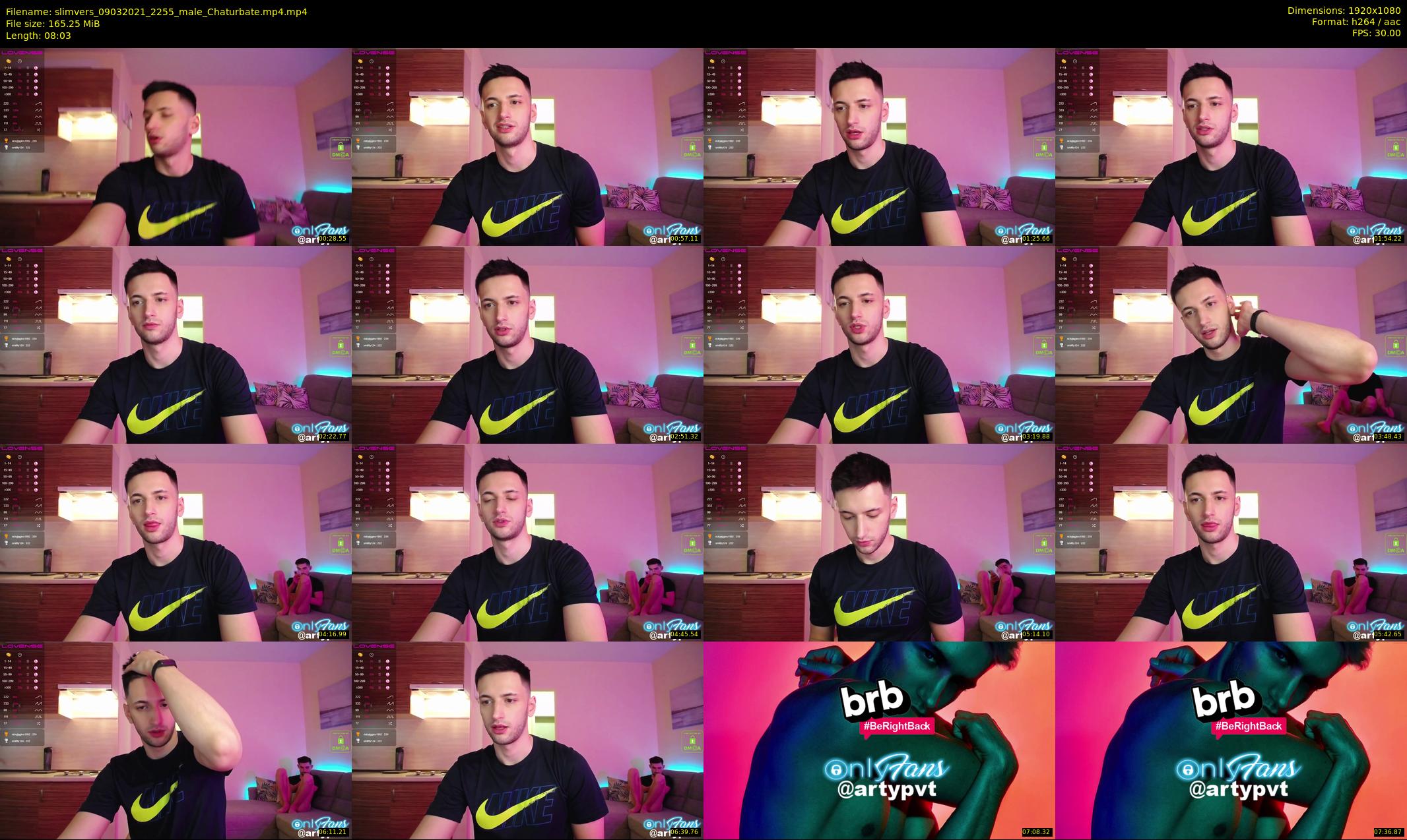 slimvers — 9 minute Chaturbate male cam show recording, 1080p, Mar 9, 2021