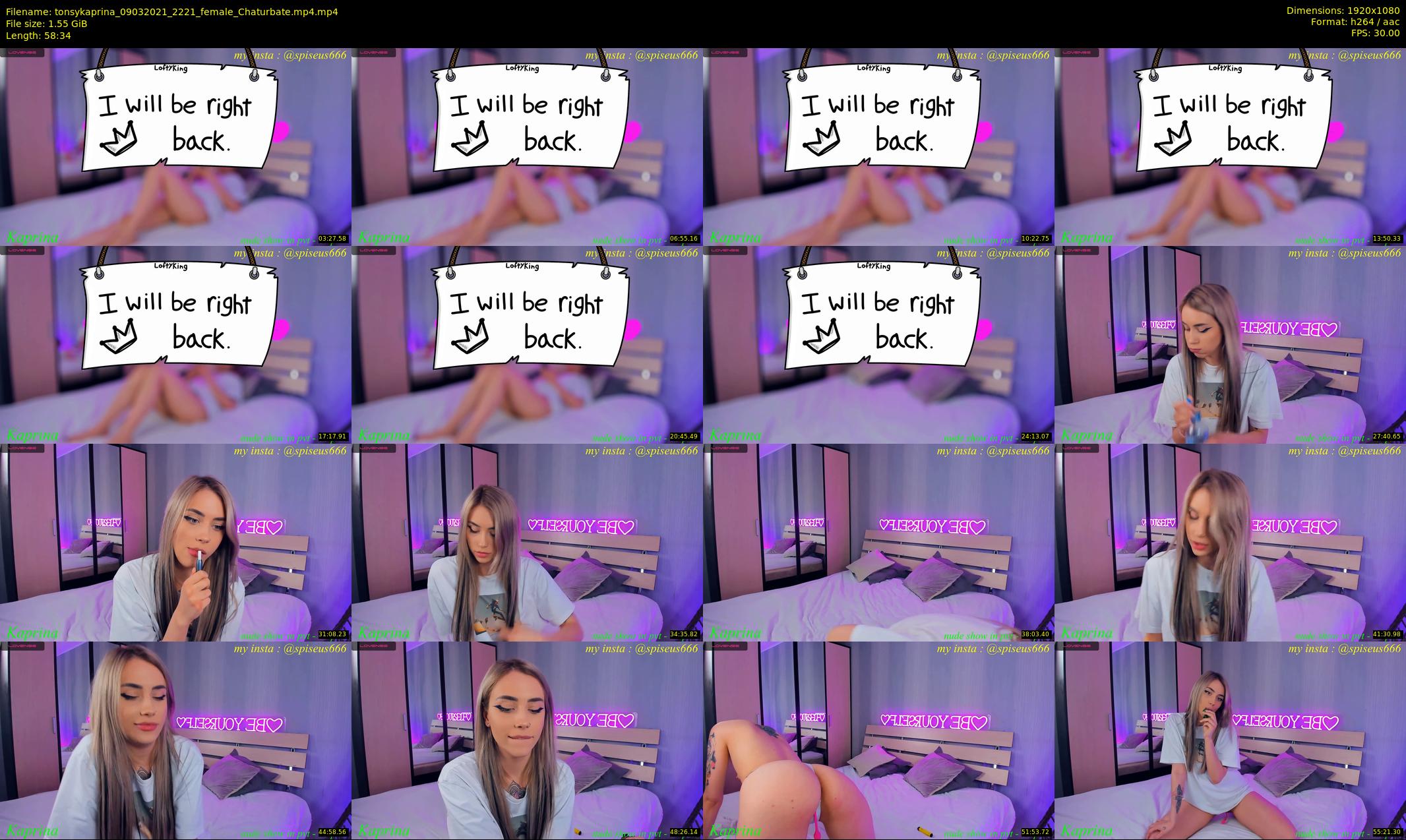 tonsykaprina — 59 minute Chaturbate couple cam show recording, 1080p, Mar 9, 2021