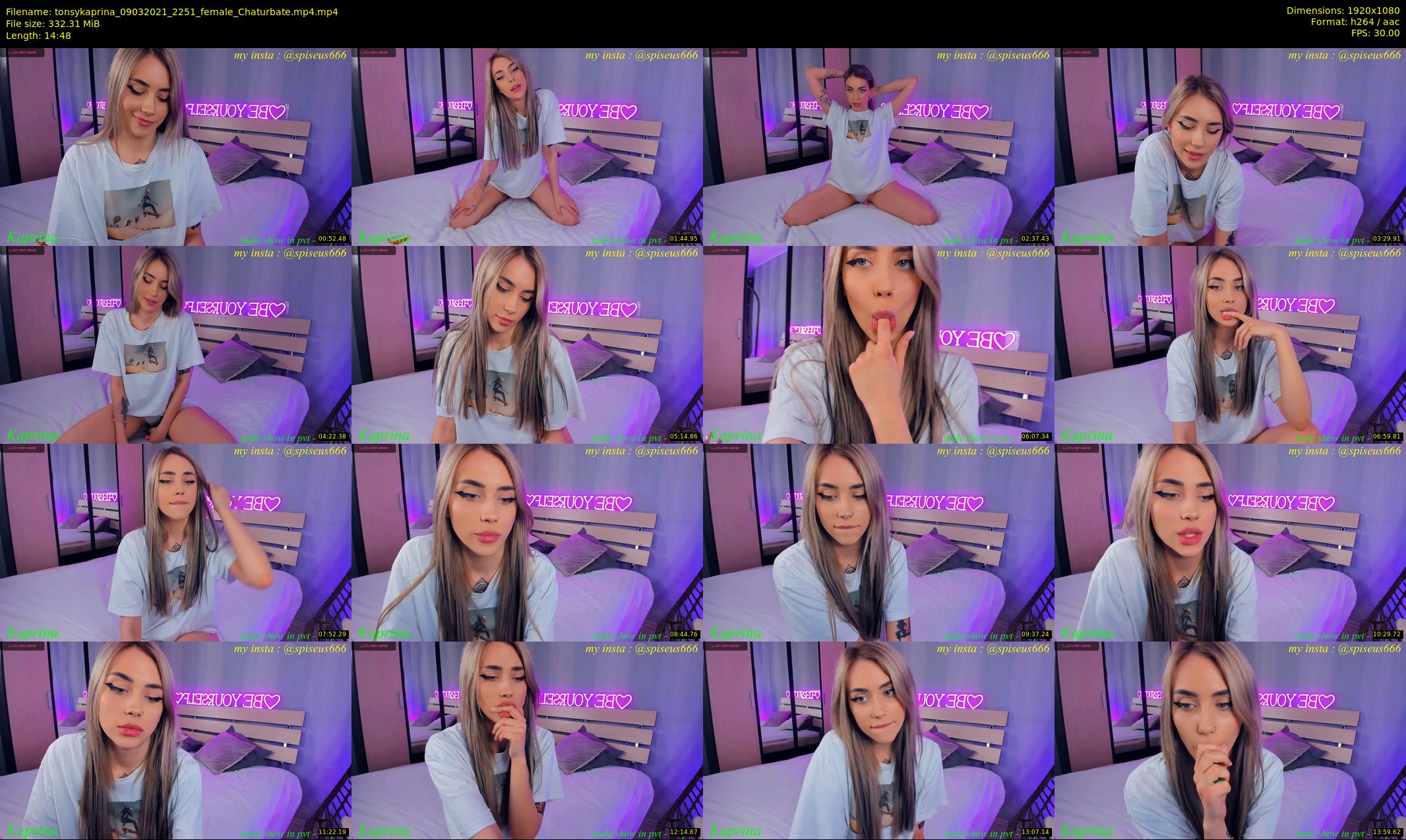 tonsykaprina — 15 minute Chaturbate couple cam show recording, 1080p, Mar 9, 2021