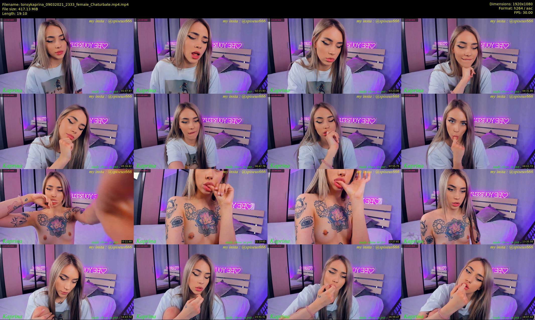 tonsykaprina — 20 minute Chaturbate couple cam show recording, 1080p, Mar 9, 2021