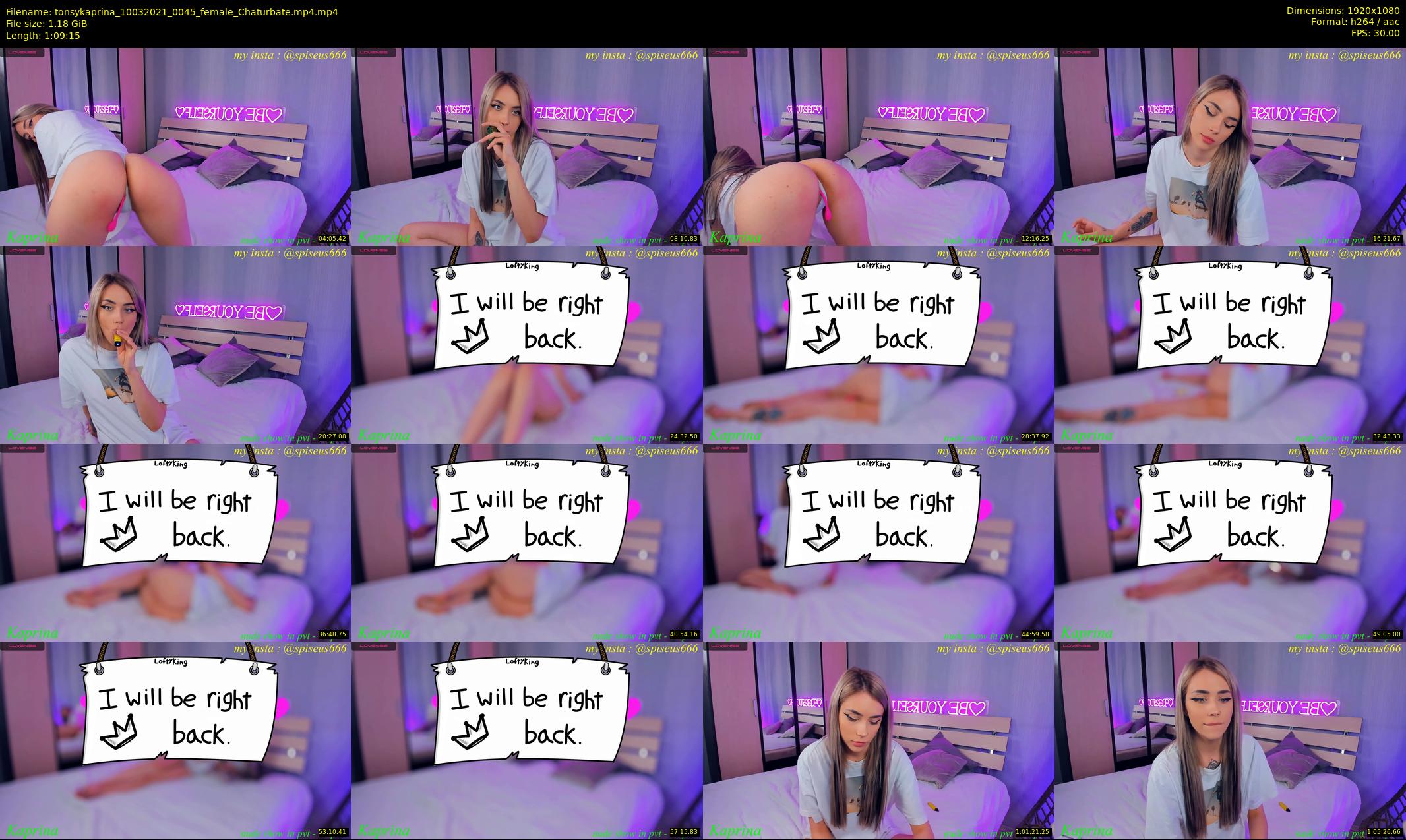 tonsykaprina — 70 minute Chaturbate couple cam show recording, 1080p, Mar 10, 2021