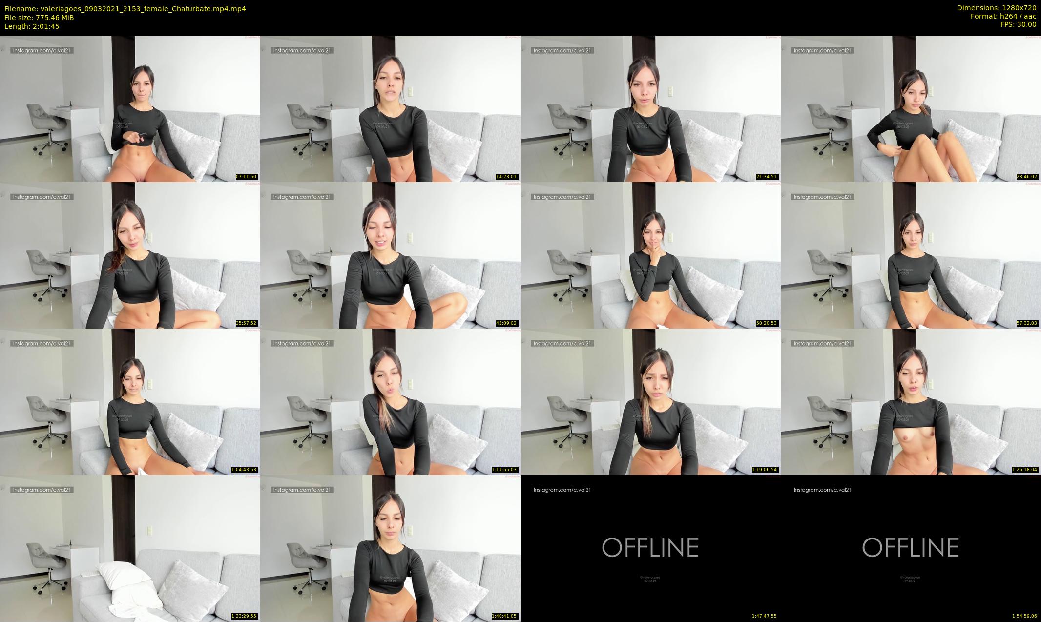 valeriagoes — 122 minute Chaturbate female cam show recording, 720p, Mar 9, 2021